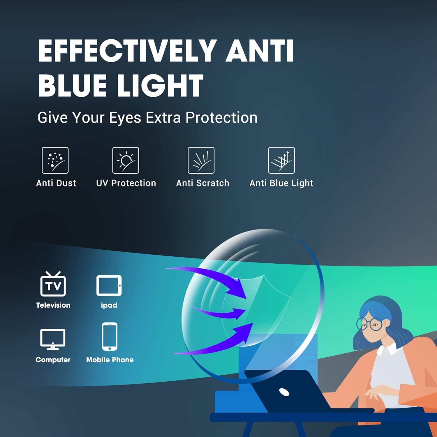 TOREGE Gafas de seguridad, elegantes gafas de seguridad para los ojos, antivaho y resistentes a los arañazos con lentes de luz azul para hombres