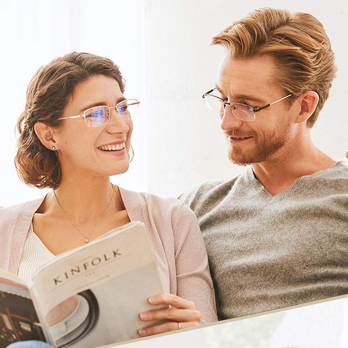 Lentes de lectura progresivos multifocal, bloqueo de luz azul, multifocales, para hombres y mujeres