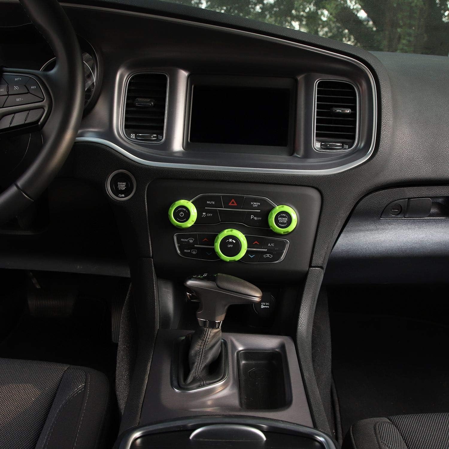 Voodonala Para Challenger Charger Chrysler Radio AC Perillas Botón de interruptor de aire acondicionado para Dodge Challenger Charger 2015-2019,