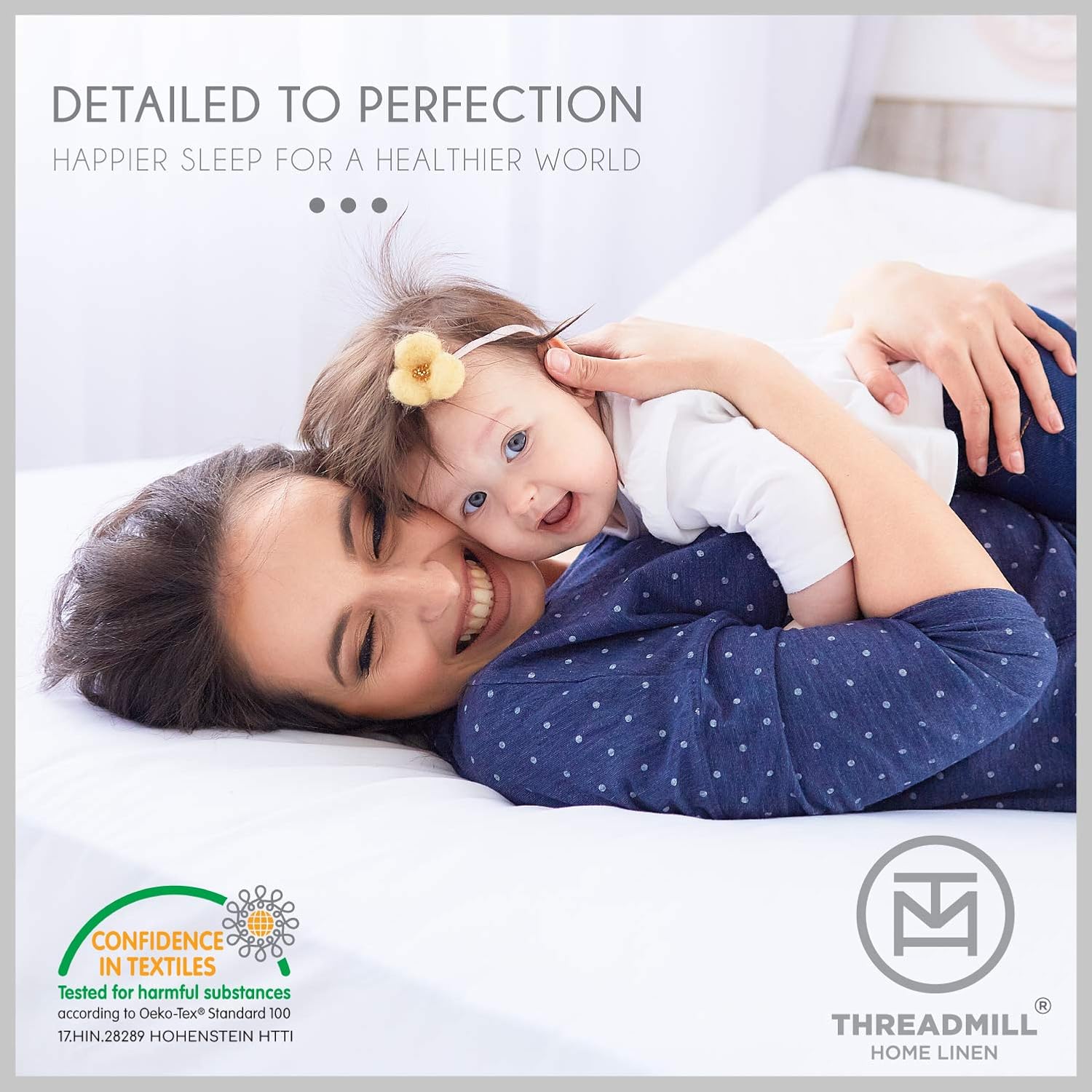 Threadmill Home Linen Bedding – Juego de sábanas de 300 hilos, 100 % algodón, juego de cama de lujo, 4 piezas, tejido de satén suave, color blanco
