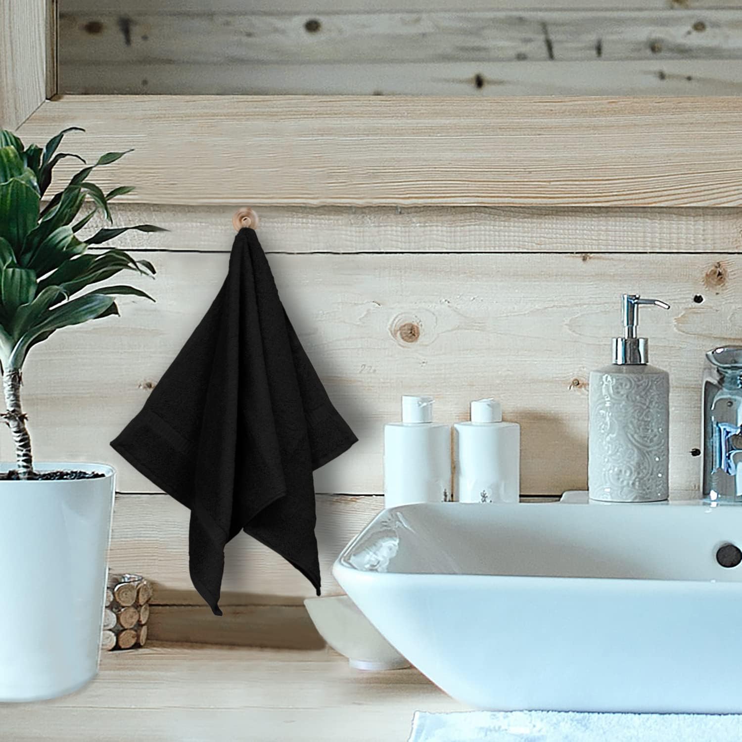 Toalla de mano con monograma, regalo personalizado, 16 x 30 pulgadas, extra absorbente, 100% algodón turco, acabado de rizo suave, para baño, cocina