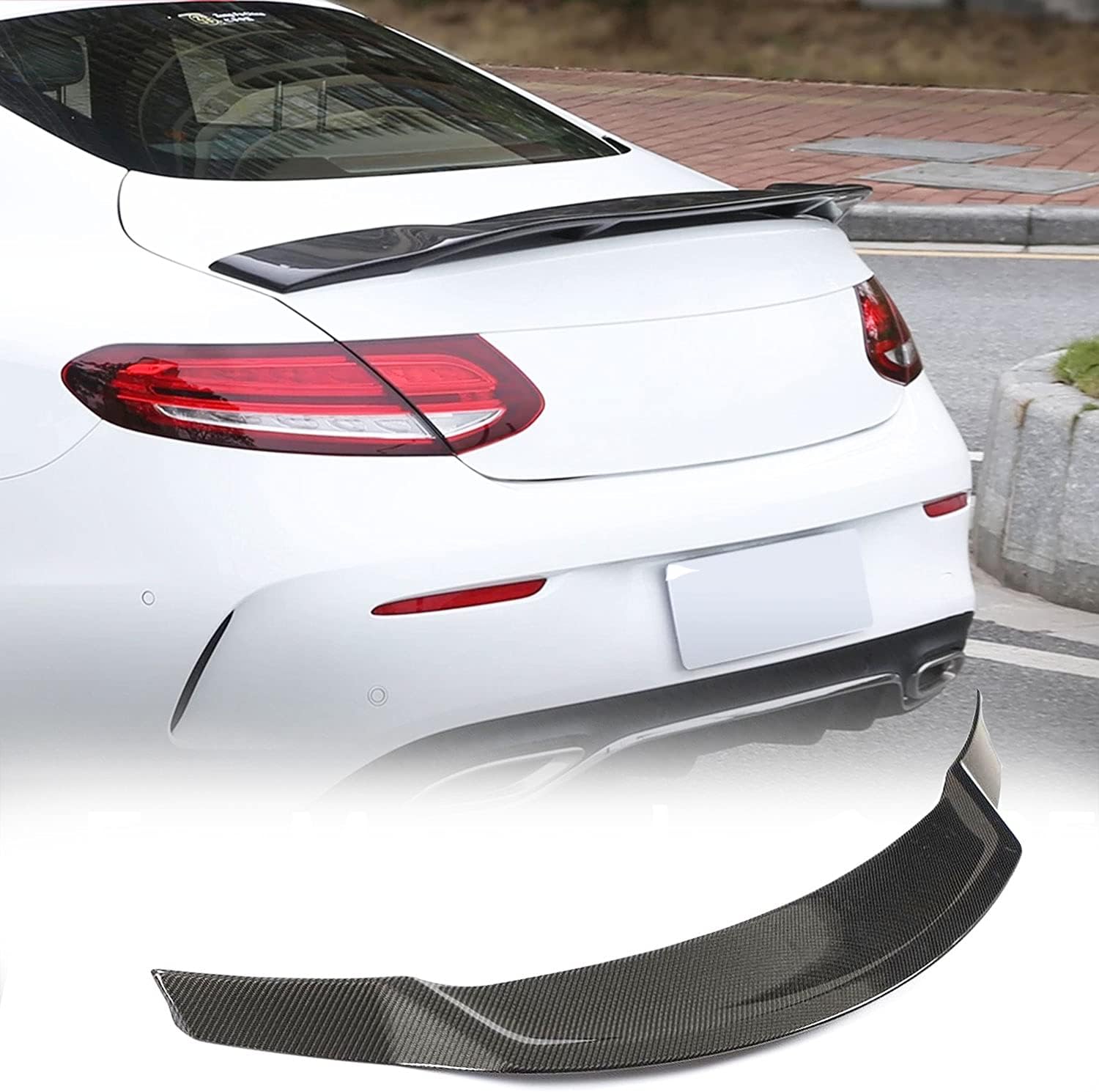 Alerón de maletero de fibra de carbono para Mercedes Benz Clase C W205 C205 C43 C63 AMG Coupé 2015-2019 salida de fábrica C180 C200 C250 C300 C400