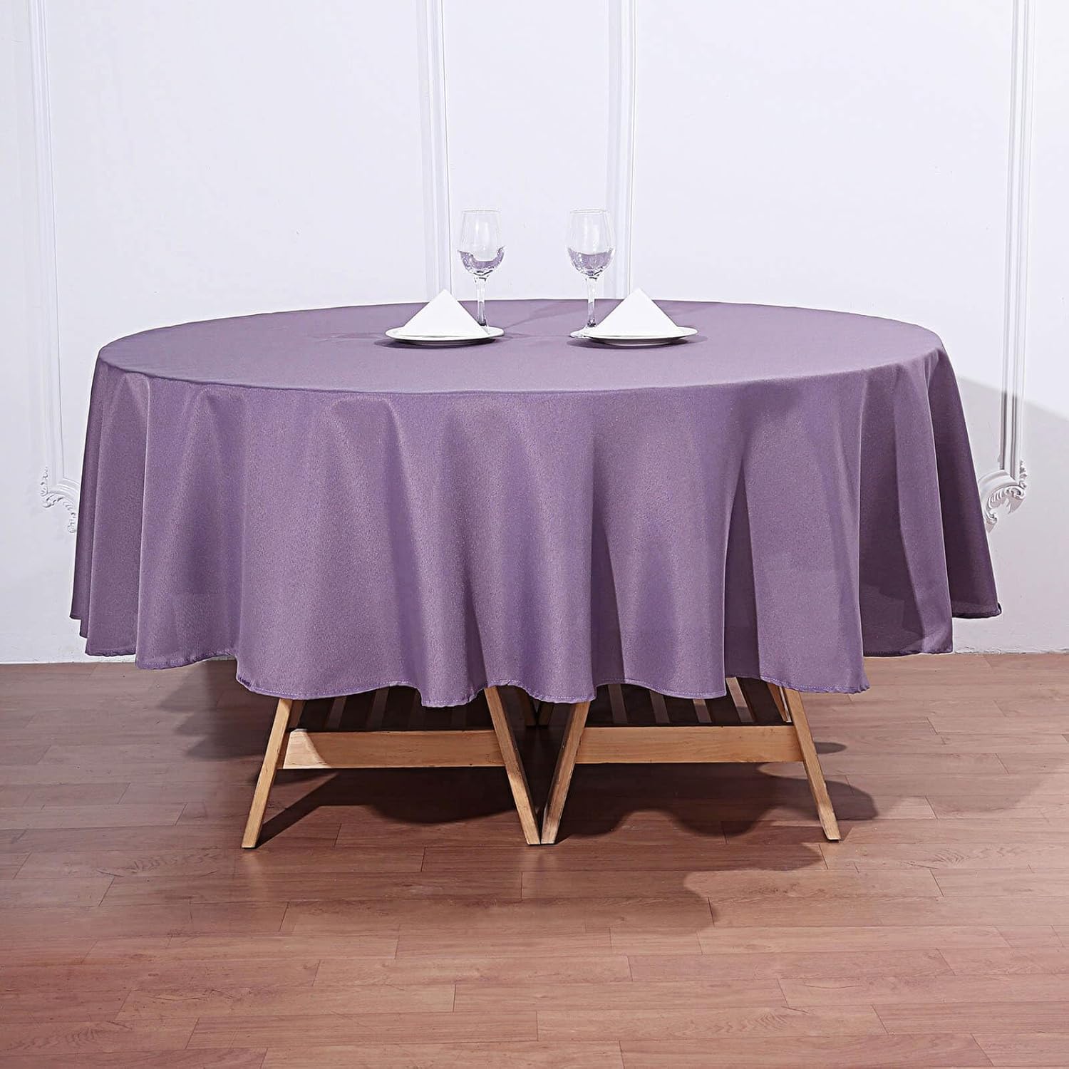 Efavormart – Mantel redondo de poliéster de 90 pulgadas para decoración de bodas, fiestas, cocina, comedor, catering