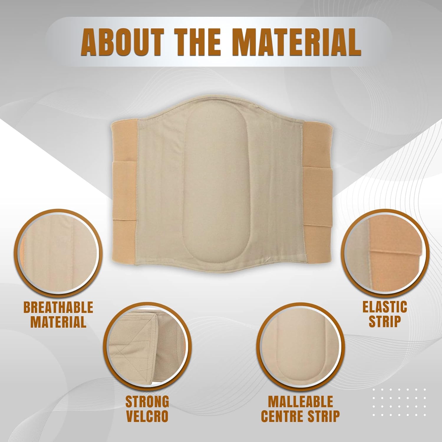 AARAM Lumbo – Cinturón sacro, soporte de hoja de aluminio maleable en la parte posterior con velcro fuerte para compresión específica, alivia el