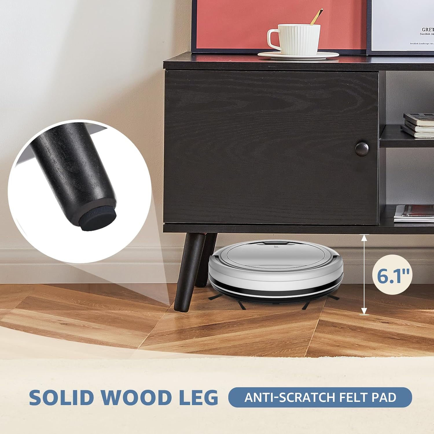 DUMOS Soporte de TV para TV de 55 y 60 pulgadas, centro de entretenimiento con gabinete de almacenamiento, mesa consola multimedia moderna de