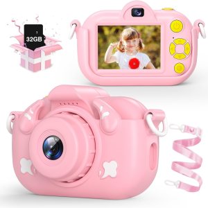 Cámara para niños, cámara de video digital HD 1080P para niños y niñas, cámara selfie de 32 MP para niños de 3 a 9 años, cámara portátil de juguete Cámara para niños, cámara de video digital HD 1080P para niños y niñas, cámara selfie de 32 MP para niños de 3 a 9 años, cámara portátil de juguete