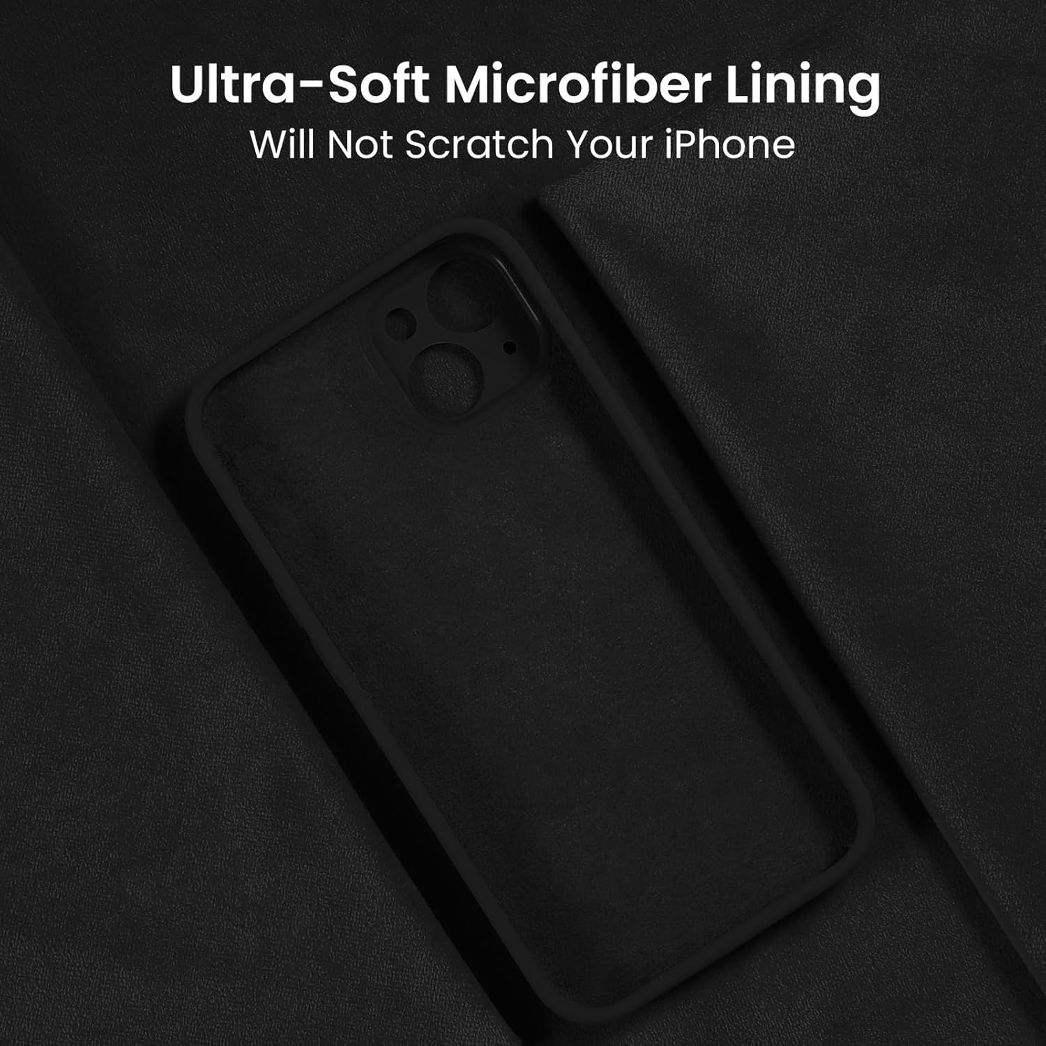 FireNova Funda diseñada para iPhone 15, funda de silicona mejorada protección de cámara con 2 protectores de pantalla, forro interior de microfibra