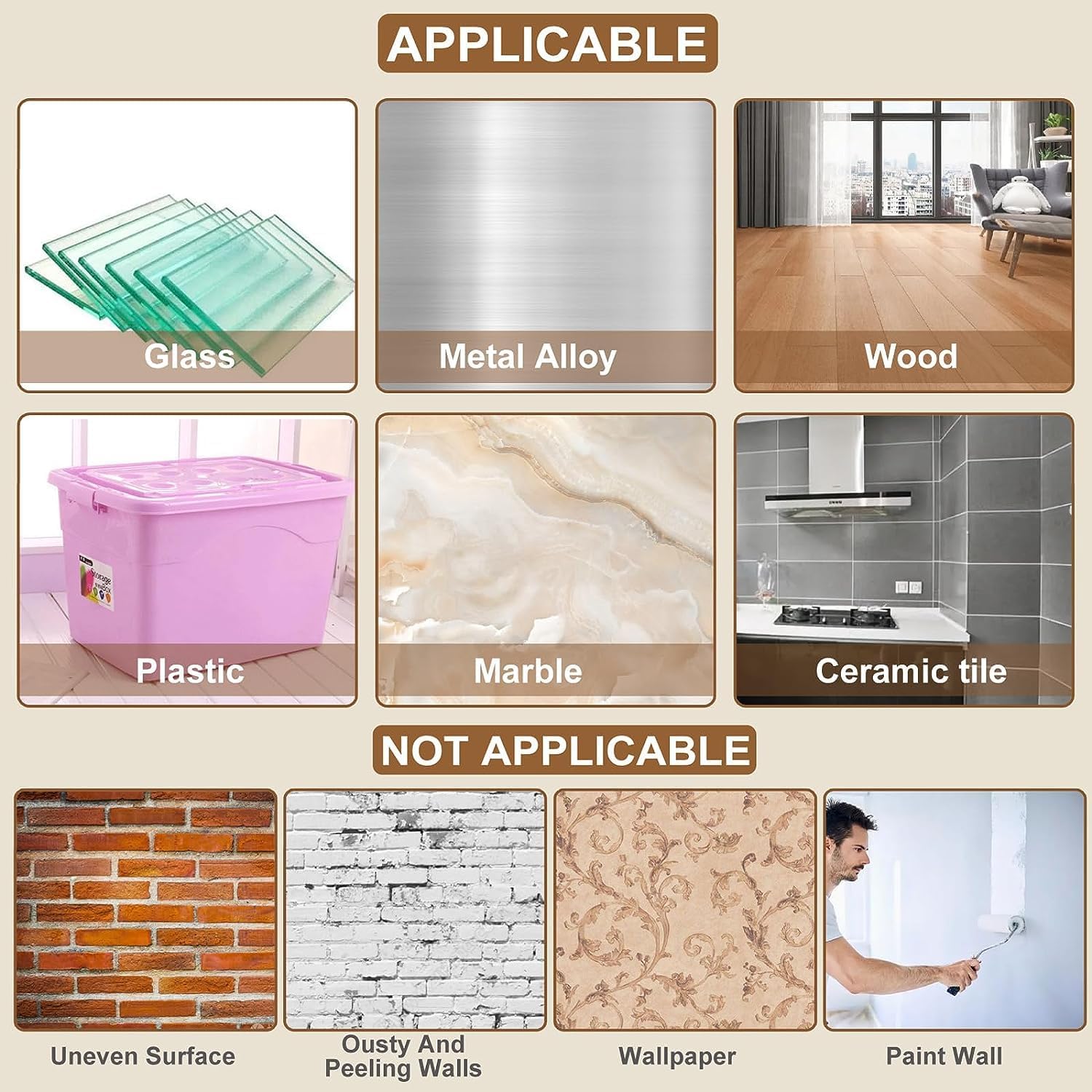 Cinta de gancho y bucle, tiras de montaje de fijación industrial con adhesivo resistente, costura, manualidades, bricolaje, uso en interiores o