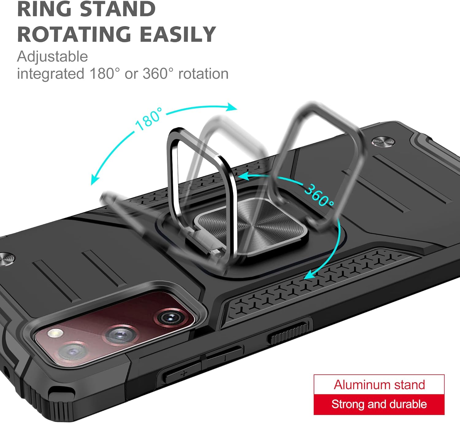 AYMECL Funda para Samsung Galaxy S20 FE 5G, S20 FE con protector de pantalla de vidrio templado 2 unidades, grado militar, doble a prueba de golpes,