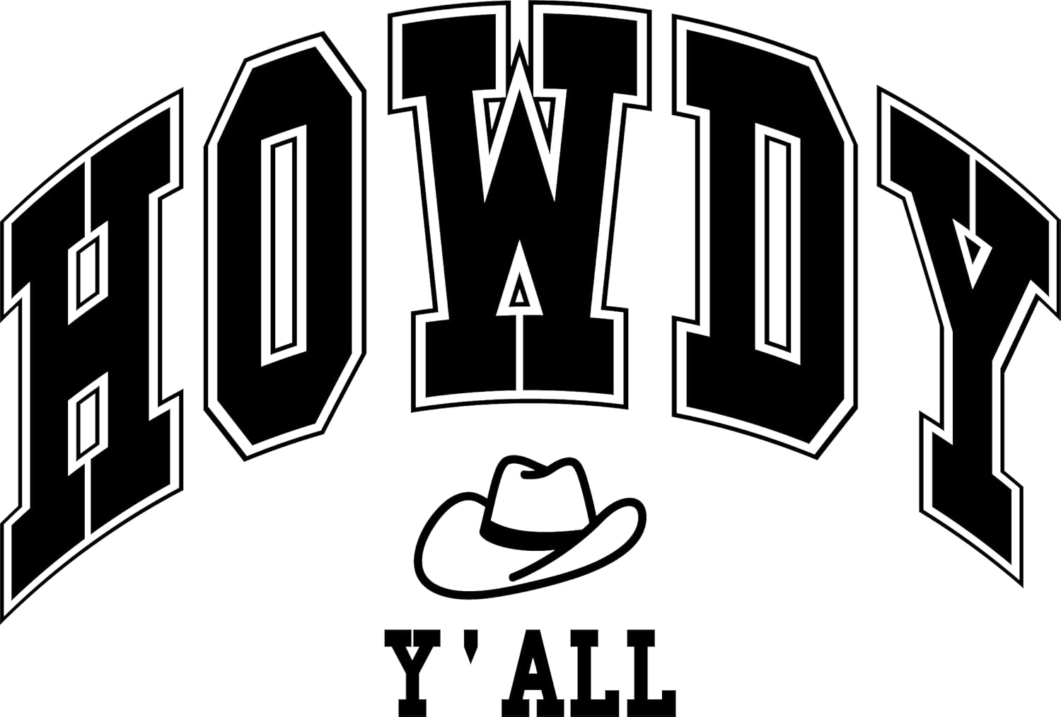 Howdy Yall Parches Adhesivos Adhesivos Apliques Letras para Camisetas Ropa de Tela  Western