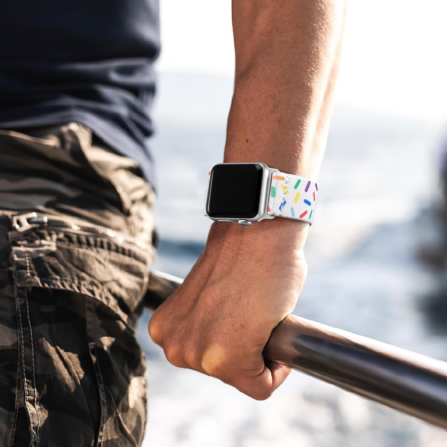Lerobo Correa trenzada compatible con Apple Watch Series 9, 8, 7, 1.772 in, 1.614 in, Ultra 2 Band de 1.929 in, Series 6 5 4 SE 1.732 in 1.575 in