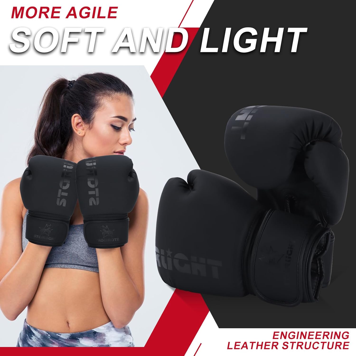 Valchiria Guantes de boxeo para hombres y mujeres, guantes de entrenamiento de boxeo, guantes de boxeo MMA, Kickboxing, guantes de entrenamiento