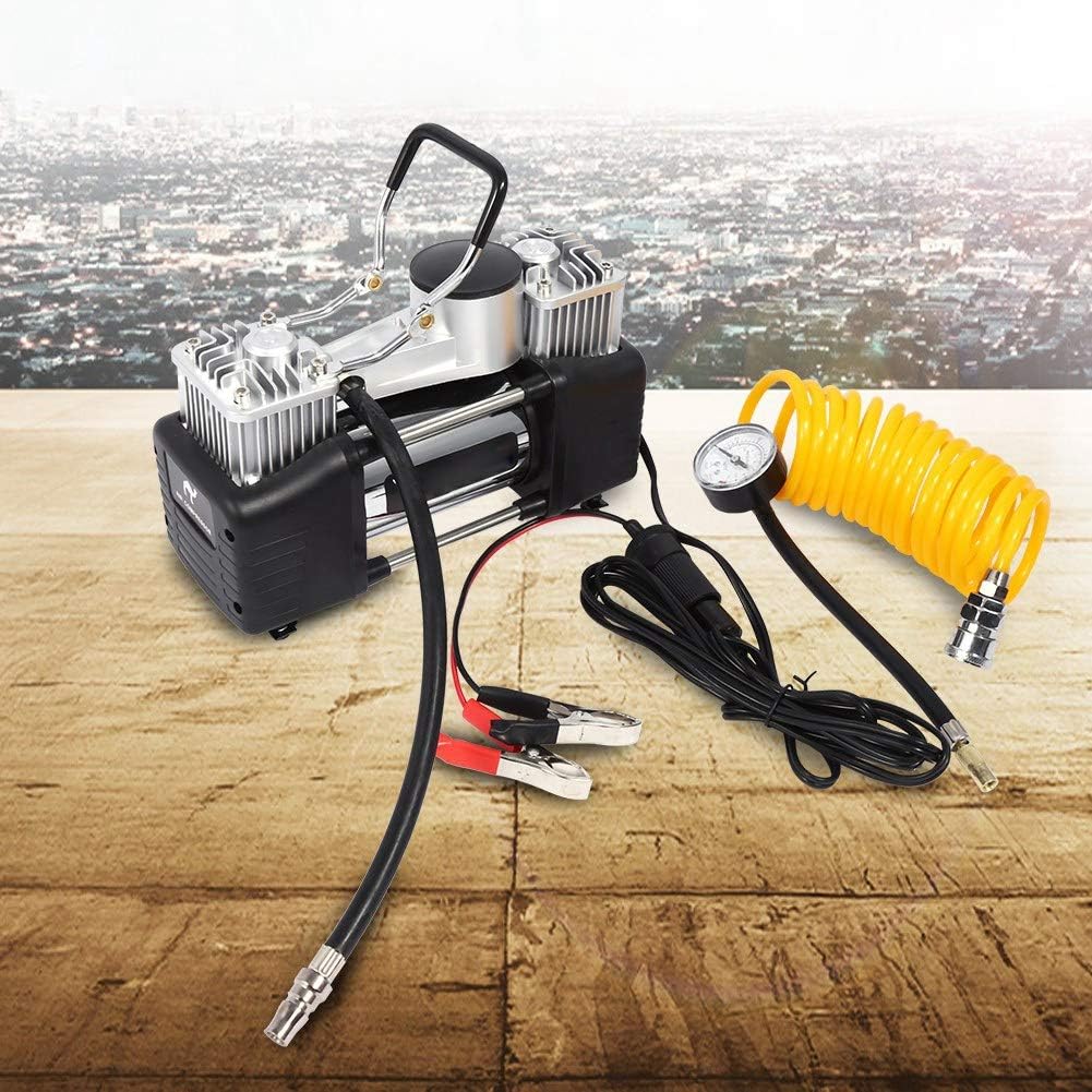 KIMISS Cilindros de inflado de neumáticos con bolsa portátil, mini compresor de aire portátil 150PSI inflador de neumáticos de coche, kit portátil,