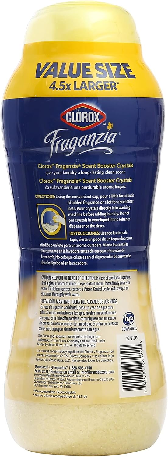 Clorox Fraganzia – Cristales potenciadores de aroma en aroma a vainilla, 70 onzas  Cristales potenciadores de aroma para lavandería  Potenciador de