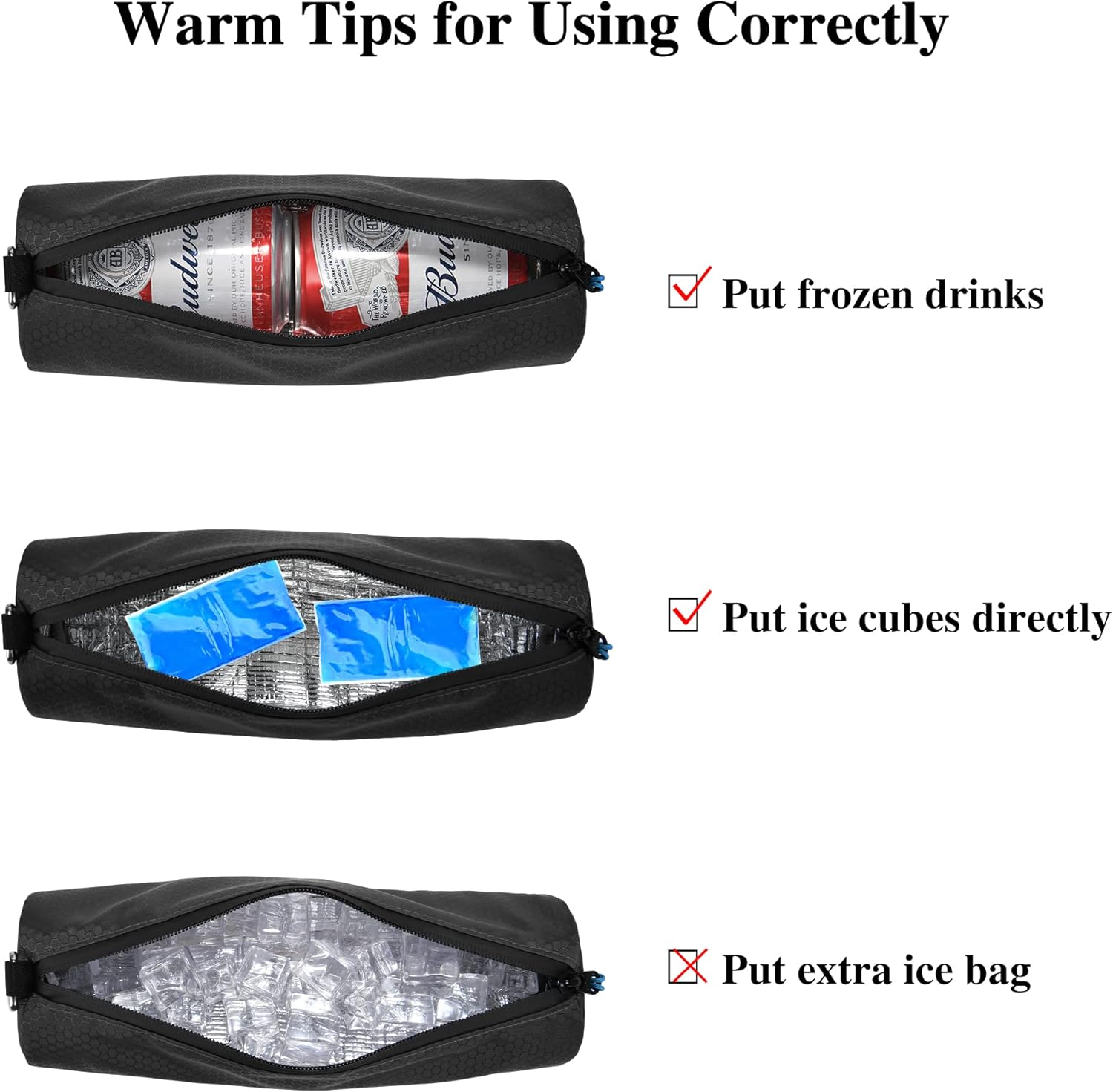 Bolsa térmica de golf aislada, funda térmica portátil para camping, unisex, suave, impermeable, para bebidas, agua embotellada, paraguas, para