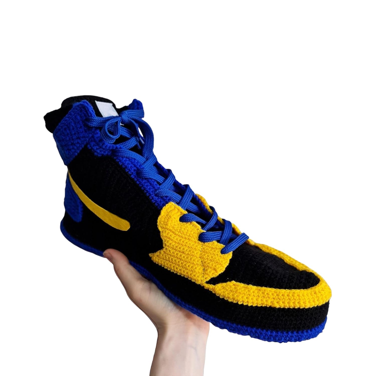 Bespoke Knitted Slippers, Crochet Streetwear Sneakers, Personalized for Sneaker Lovers, Custom Color, One-of-a-Kind Gift, Sneakerhead Gift