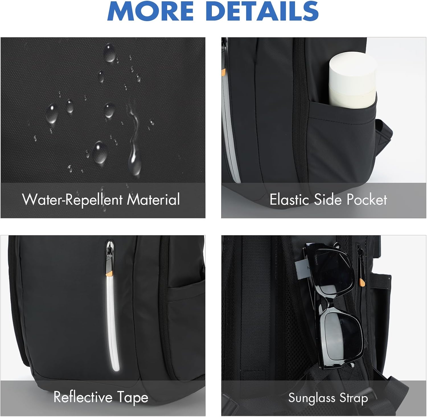 Mochila de negocios para hombre, mochila tecnológica impermeable para laptop de 17.3 pulgadas, mochila de viaje de nailon 900D con puerto de carga