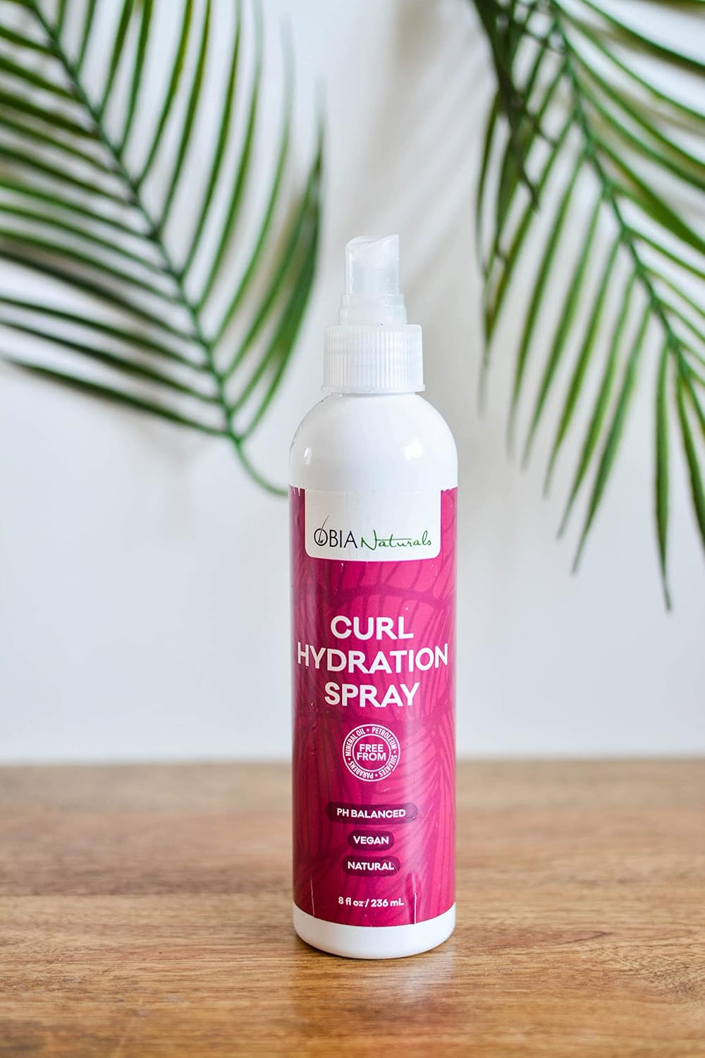 OBIA Naturals Spray de hidratación para rizos  Hidratante refrescante, hidratante y nutritivo para cabello seco y rizos, 8 onzas.