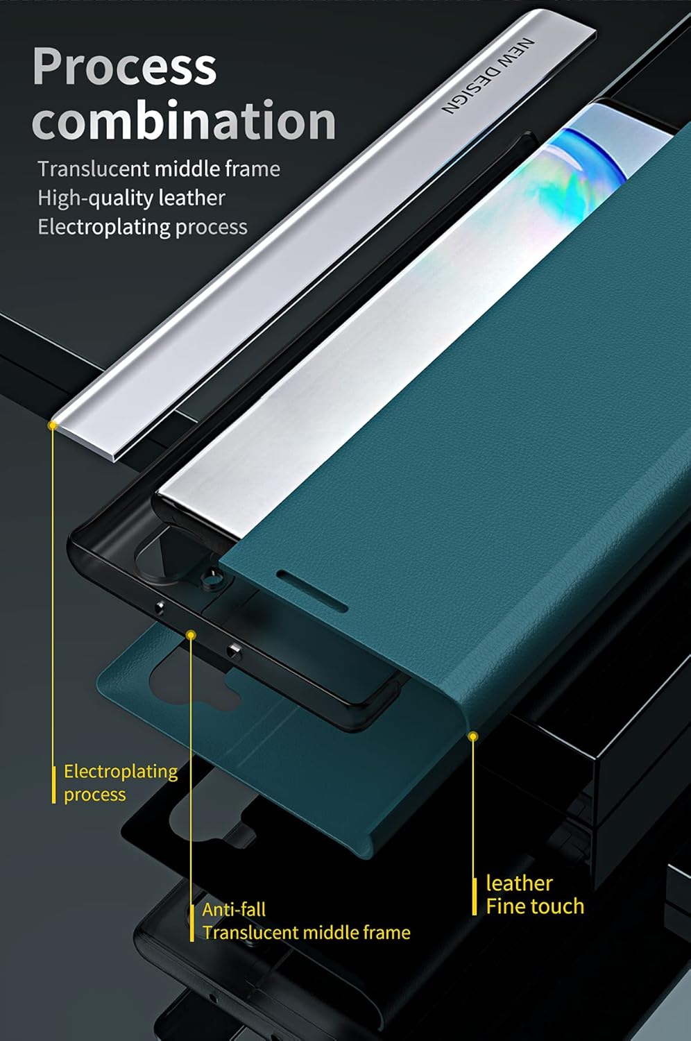 Ysnzaq Funda magnética con función atril para Xiaomi Poco F4 GTRedmi K50 Gaming, Ultra Slim TPU Cuero a prueba de golpes Soporte de carga