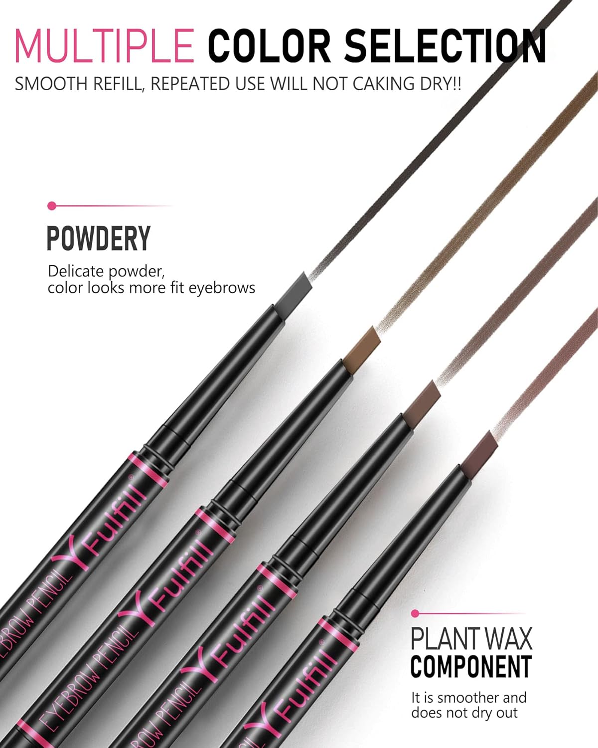 Lápices de cejas para mujer, color marrón, YFulfill Brown para cejas, para Wonen, relleno marrón para rubias