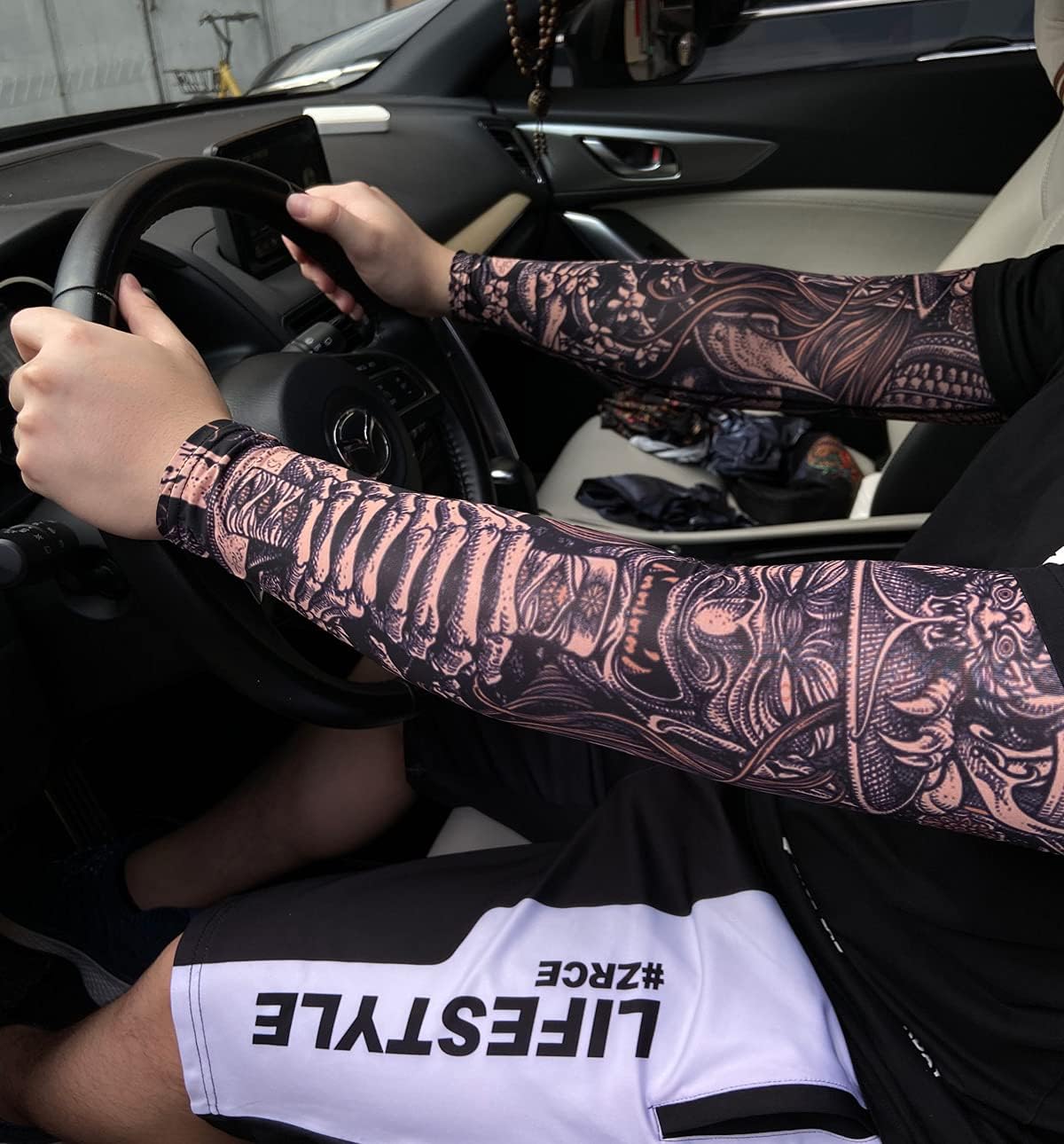 Red Plume Mangas de protección solar UV para brazo unisex UPF 50 deportes compresión manga enfriamiento tatuaje cubierta para golf, correr