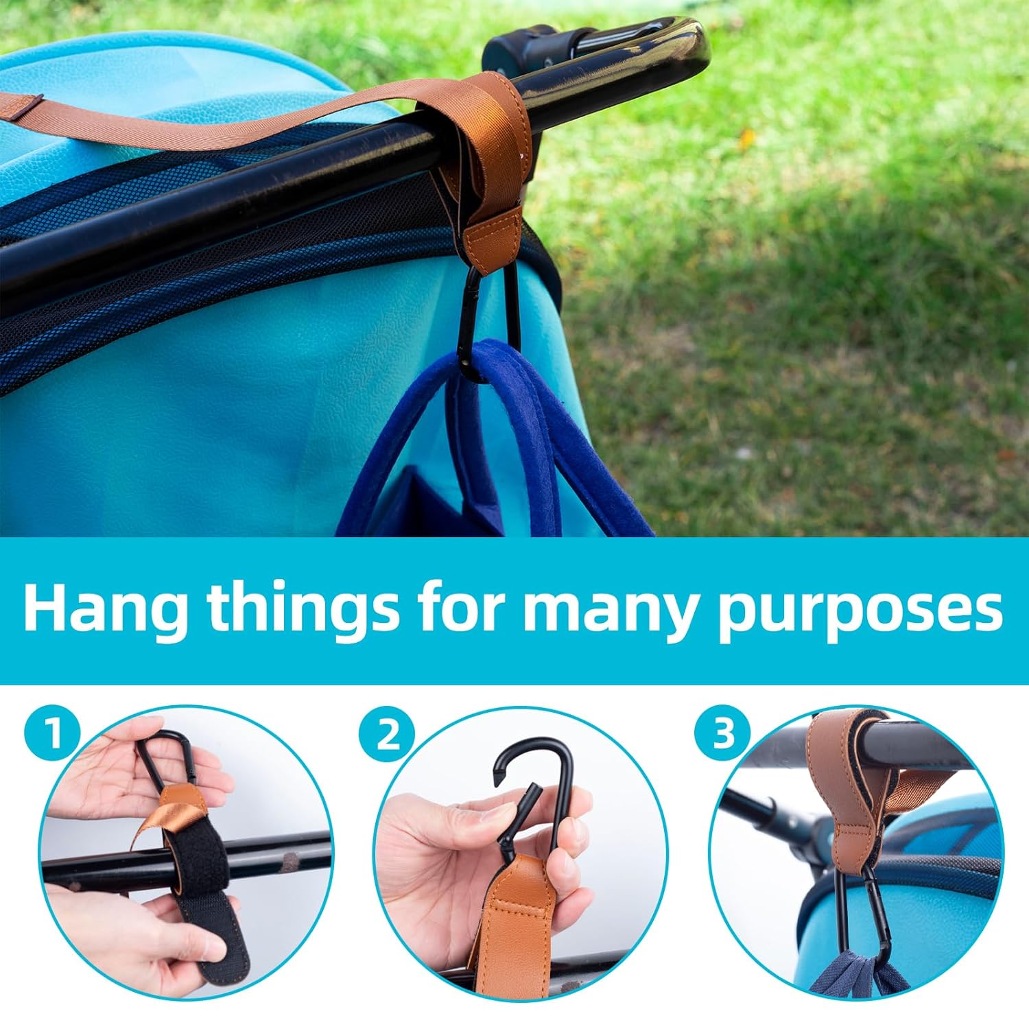 Correa de muñeca de seguridad para cochecito de bebé para colgar accesorio de viaje para niños pequeños, enlaces a cochecitos, mochilas, carritos de