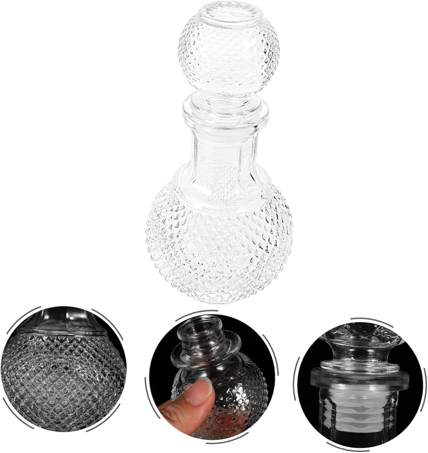 5pcs botella de vino de vidrio decantadores de whisky viejo decantador bourbon botellas de vino jarabe botellas de vidrio dispensador hermético