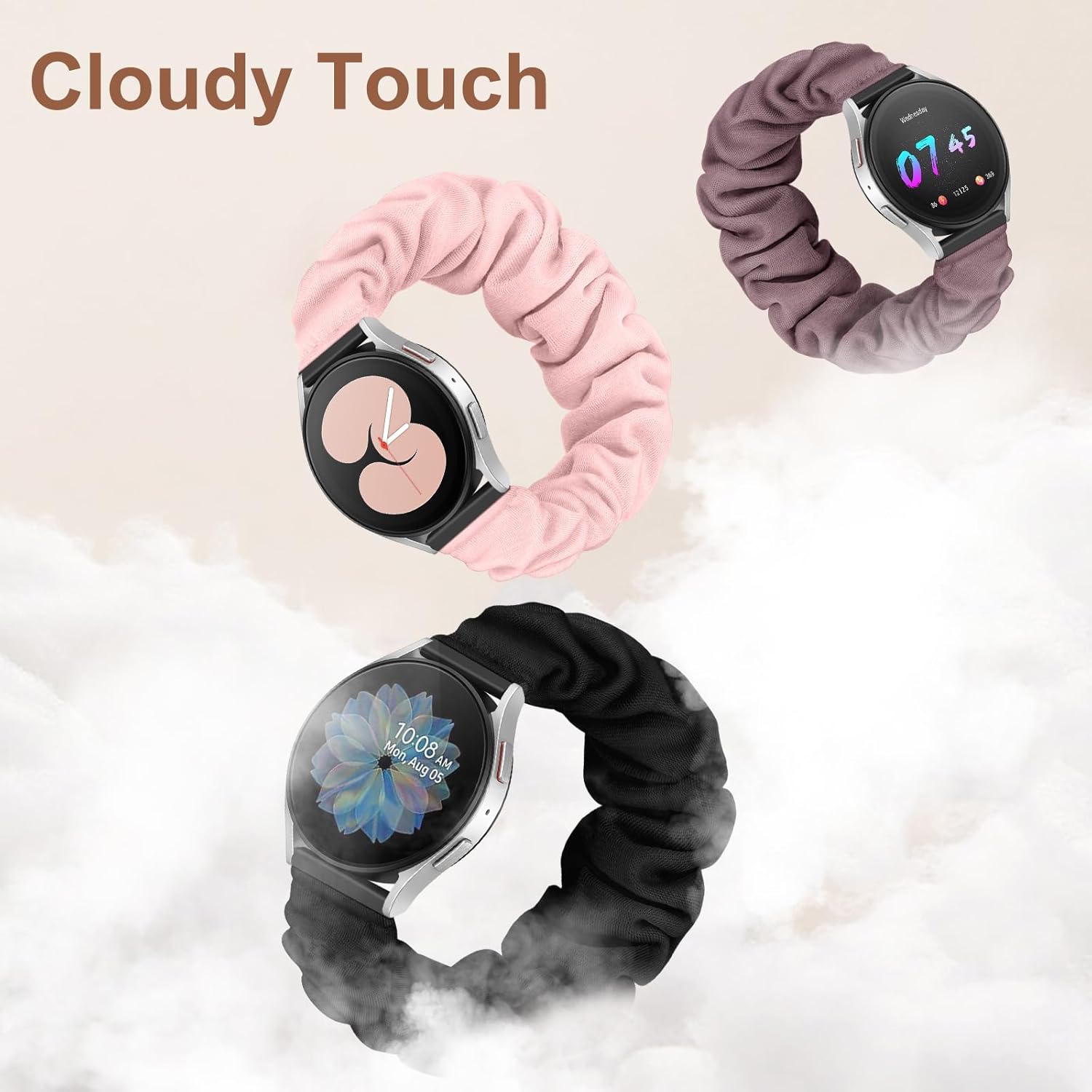 Adorve Correa elástica ajustable compatible con Samsung Galaxy Watch 5 BandWatch 4 de 1.575 pulgadas, 1.732 pulgadas (1.575 in)  Galaxy Watch 5 Pro