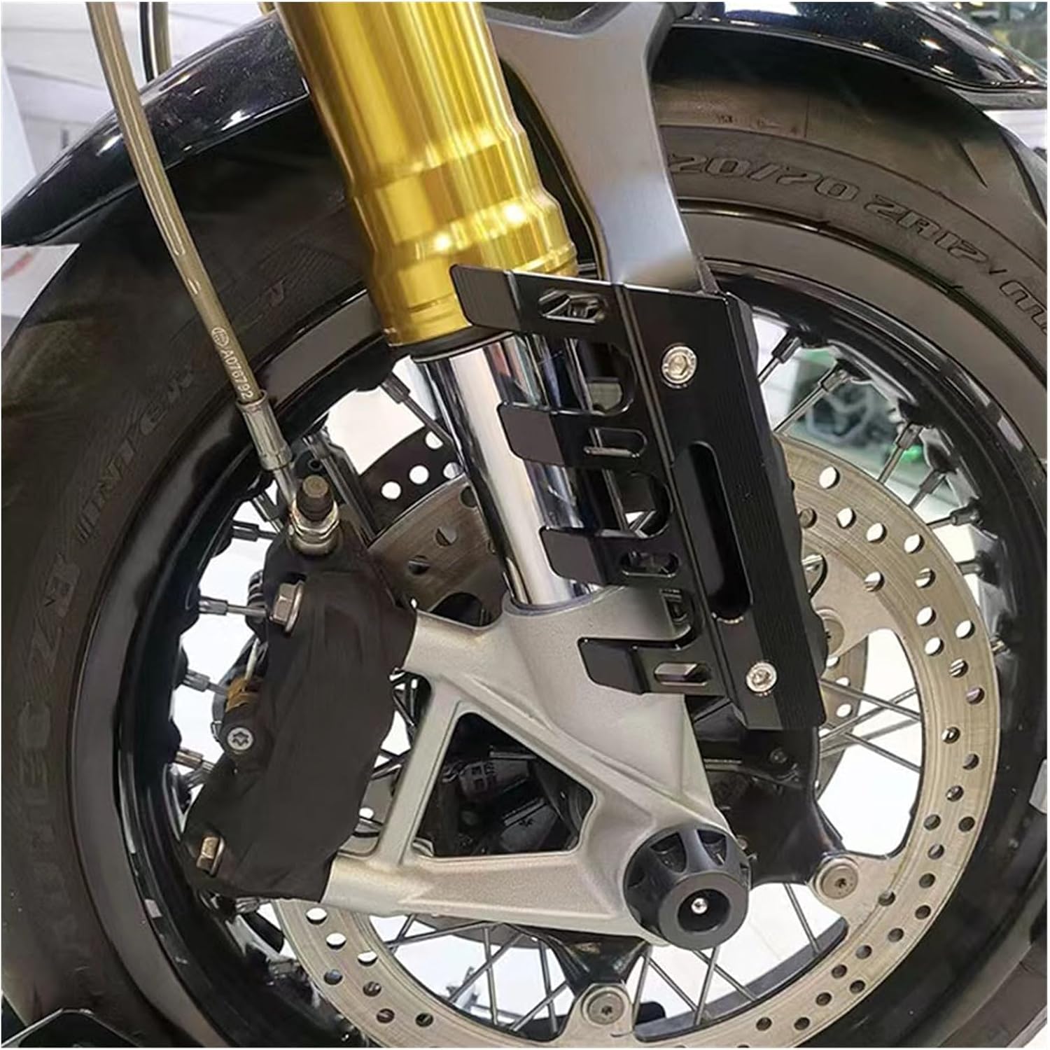 Para Yamaha para MT-03 para MT03 motocicleta guardabarros delantero Horquilla Protector Guardabarros Delantero Anticaída Accesorios (Color Azul)