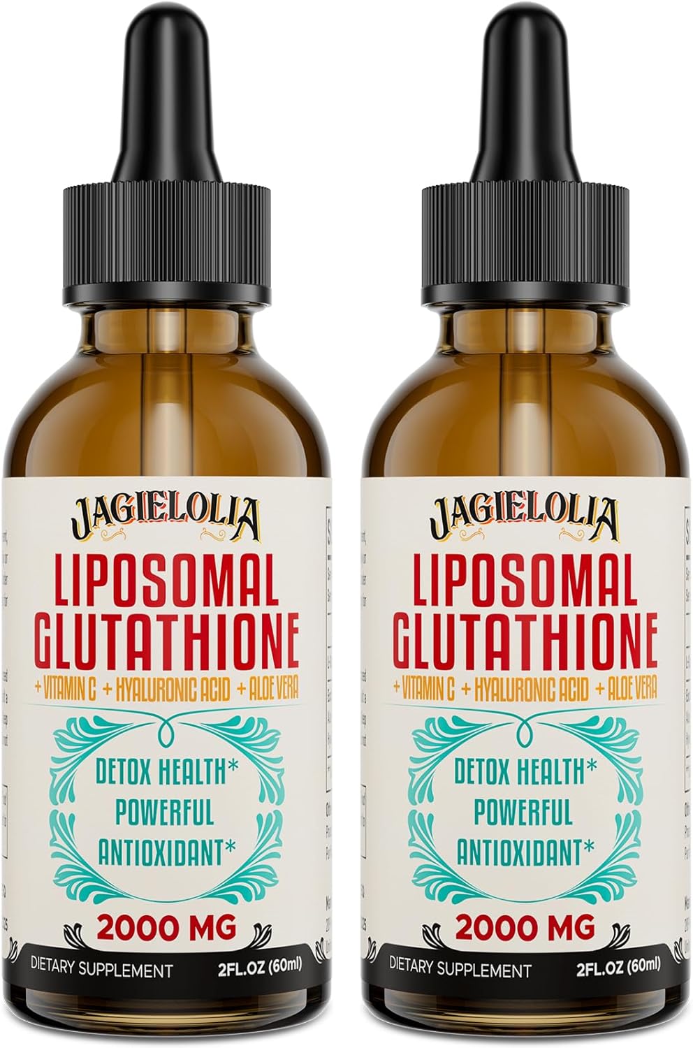 Líquido de glutatión liposomal de 2000 MG, fabricado en los Estados Unidos, suplemento de glutatión reducido, absorción mejorada, sin OMG, potente