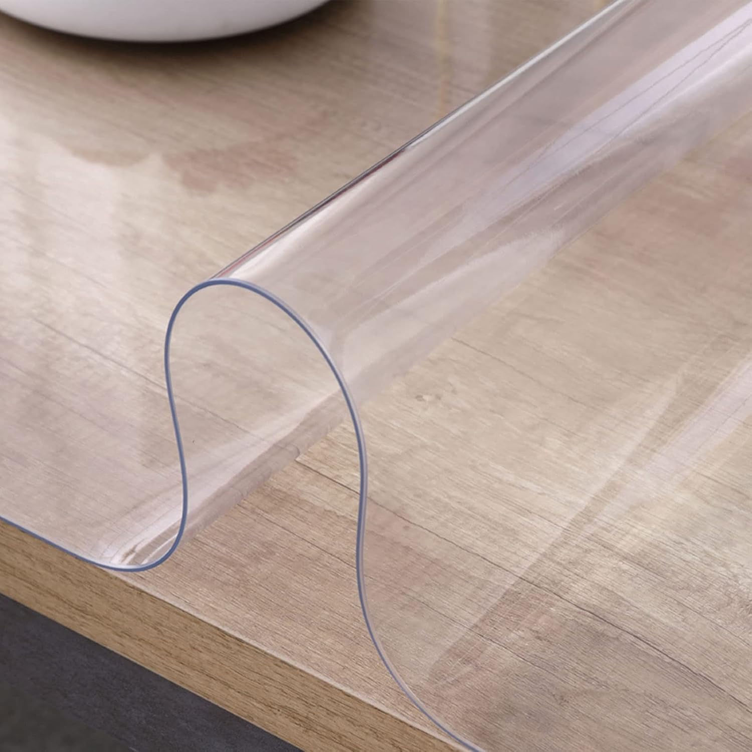 Protector de mesa para cocina, comedor, madera, para muebles, de plástico transparente, fácil de limpiar, protector de escritorio, de madera, PVC,