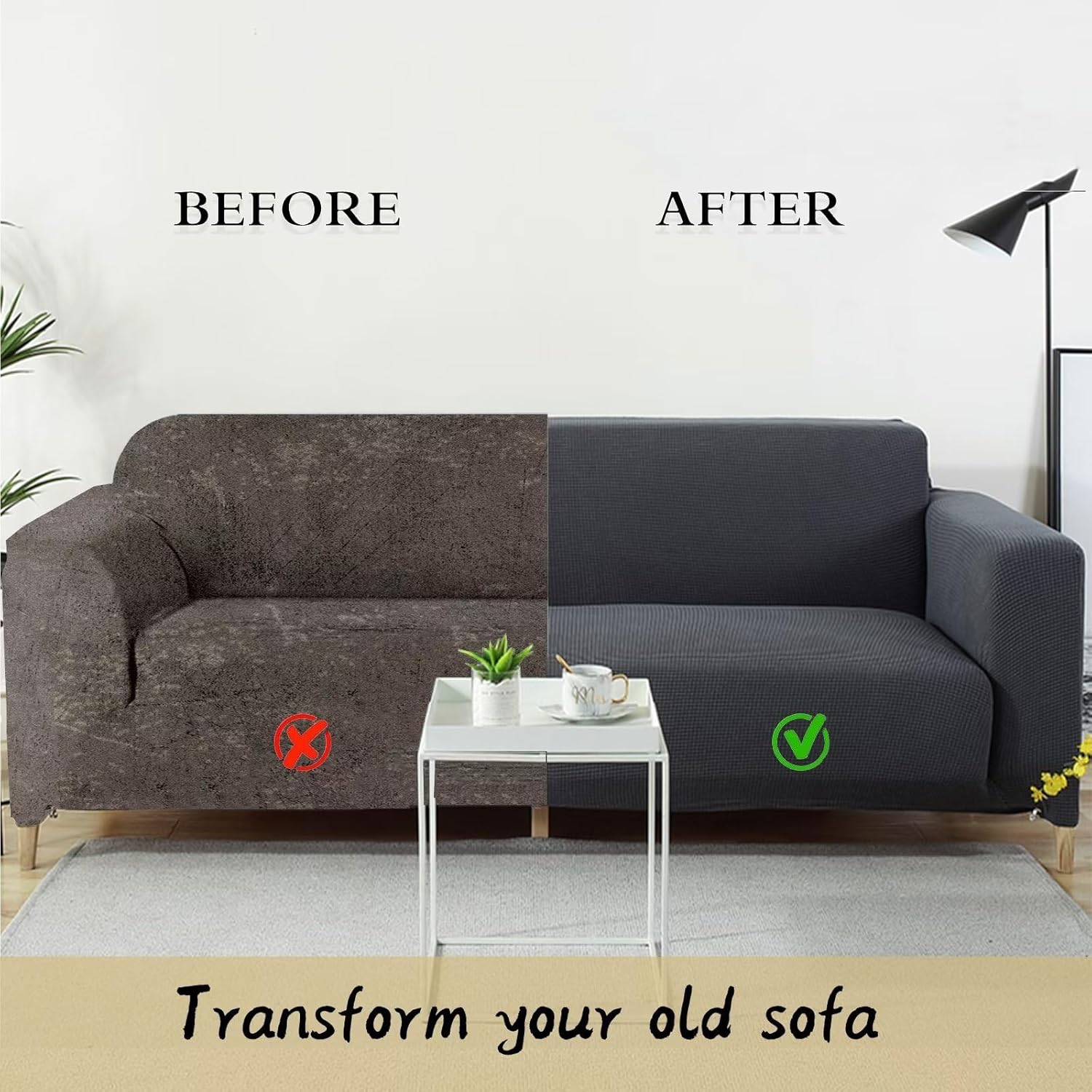 Stretch Sofa Covers Slipcovers, Terylene Anti-Slip Soft Couch Sofa Cover,Soft Elastic Furniture ProtectorsSuitable for Children, Dogs, Jacquard