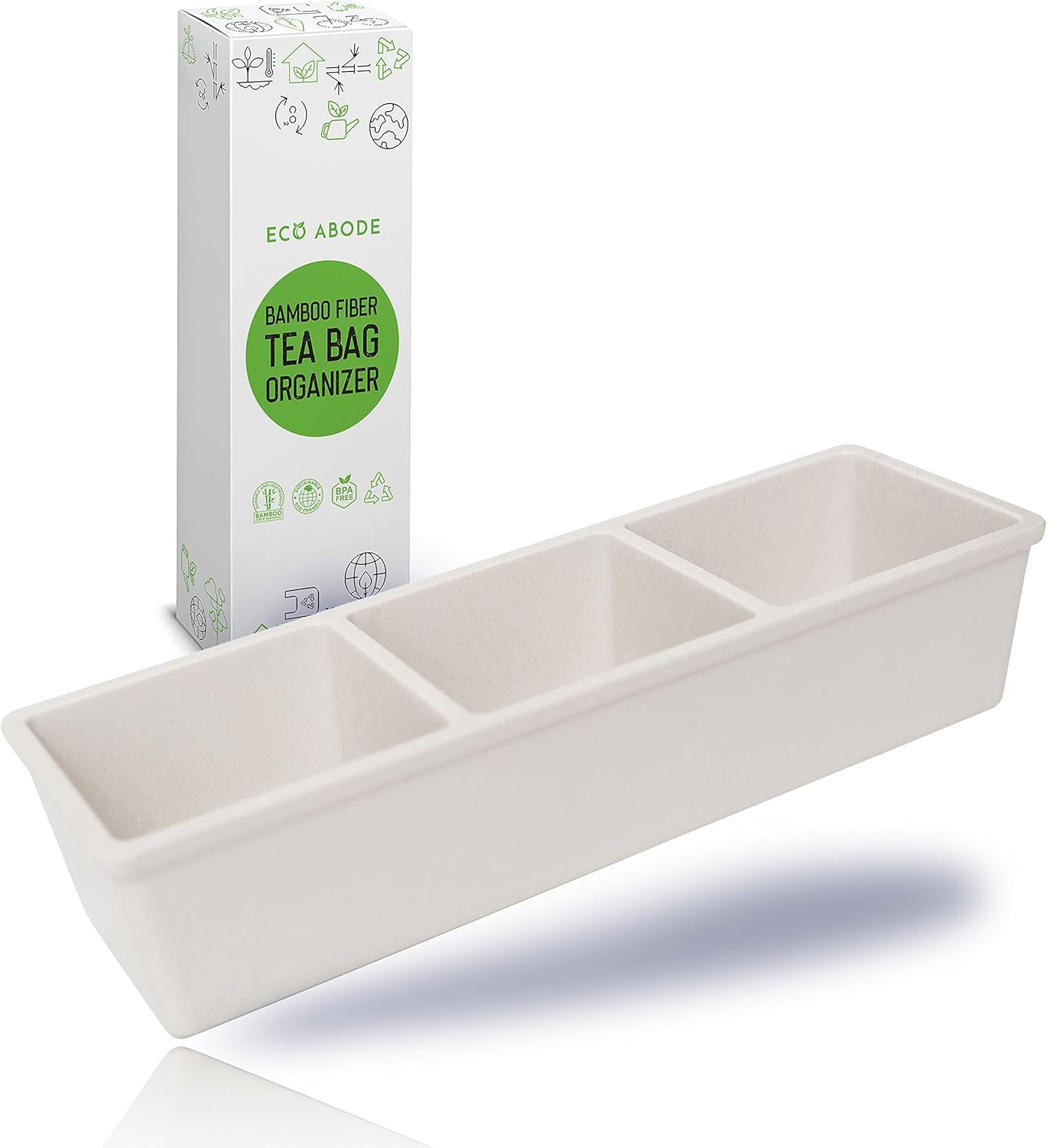 Organizador moderno de bolsitas de té, organizador de té pequeño de bambú ecológico para bolsas de té, organizador de caja de té para almacenamiento