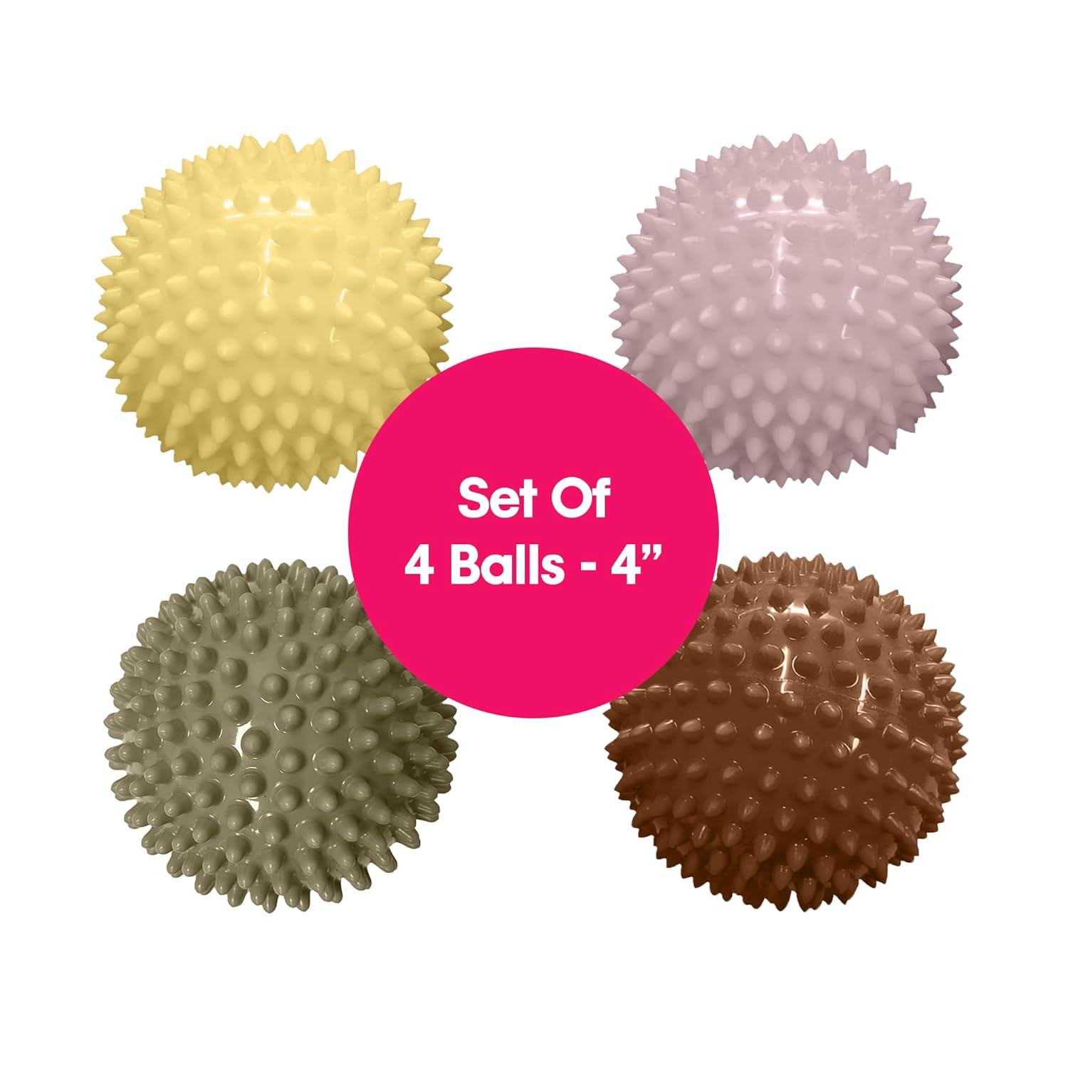 Edushape La bola sensorial original para bebé, bola de bebé de color bohemio chic de 4 pulgadas que ayuda a mejorar las habilidades motoras gruesas