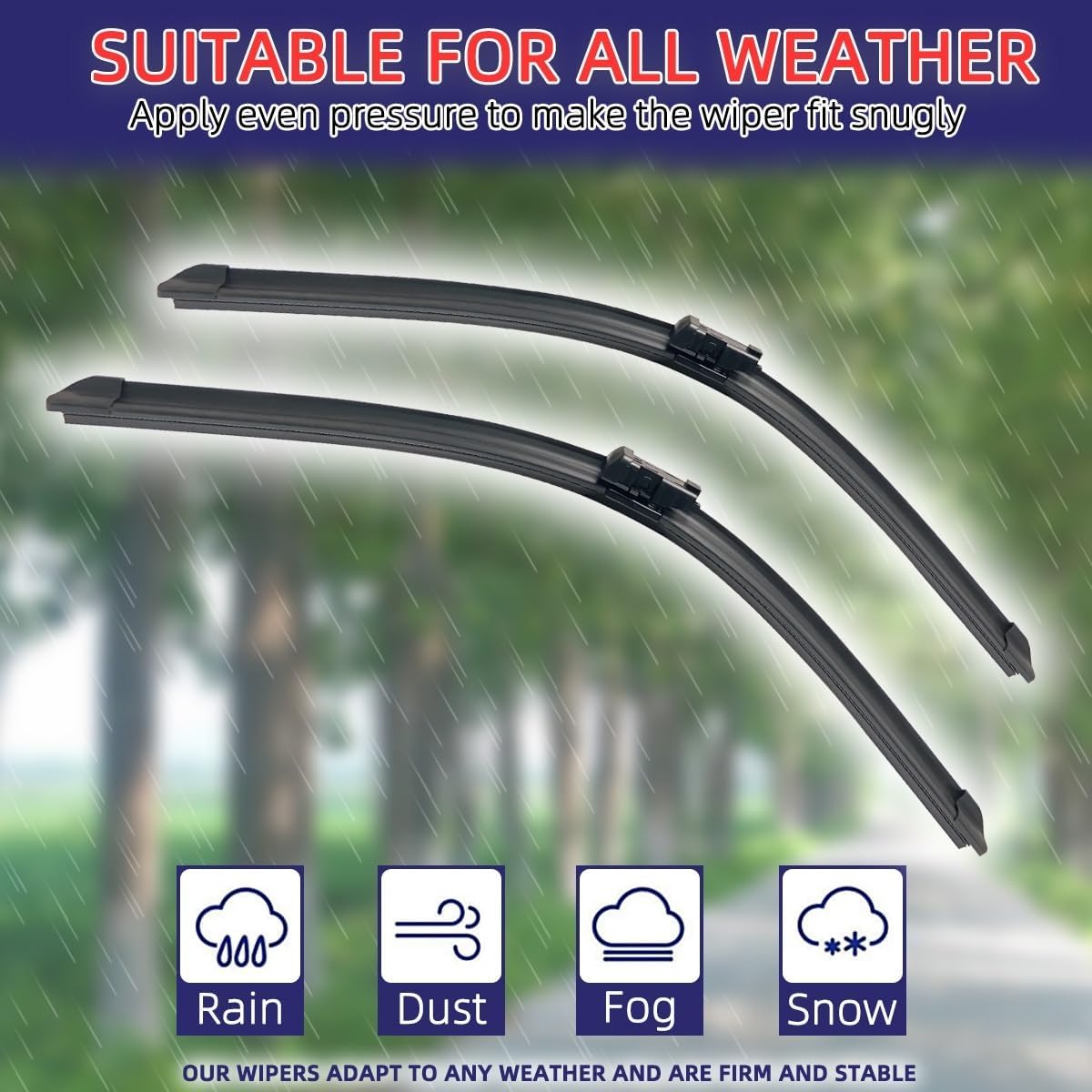 Wiper Front Wiper Blades Compatible with Lexus RX350 AL20 2016-2020 Windshield Windscreen Window Car Rain Brushes 26″+22″