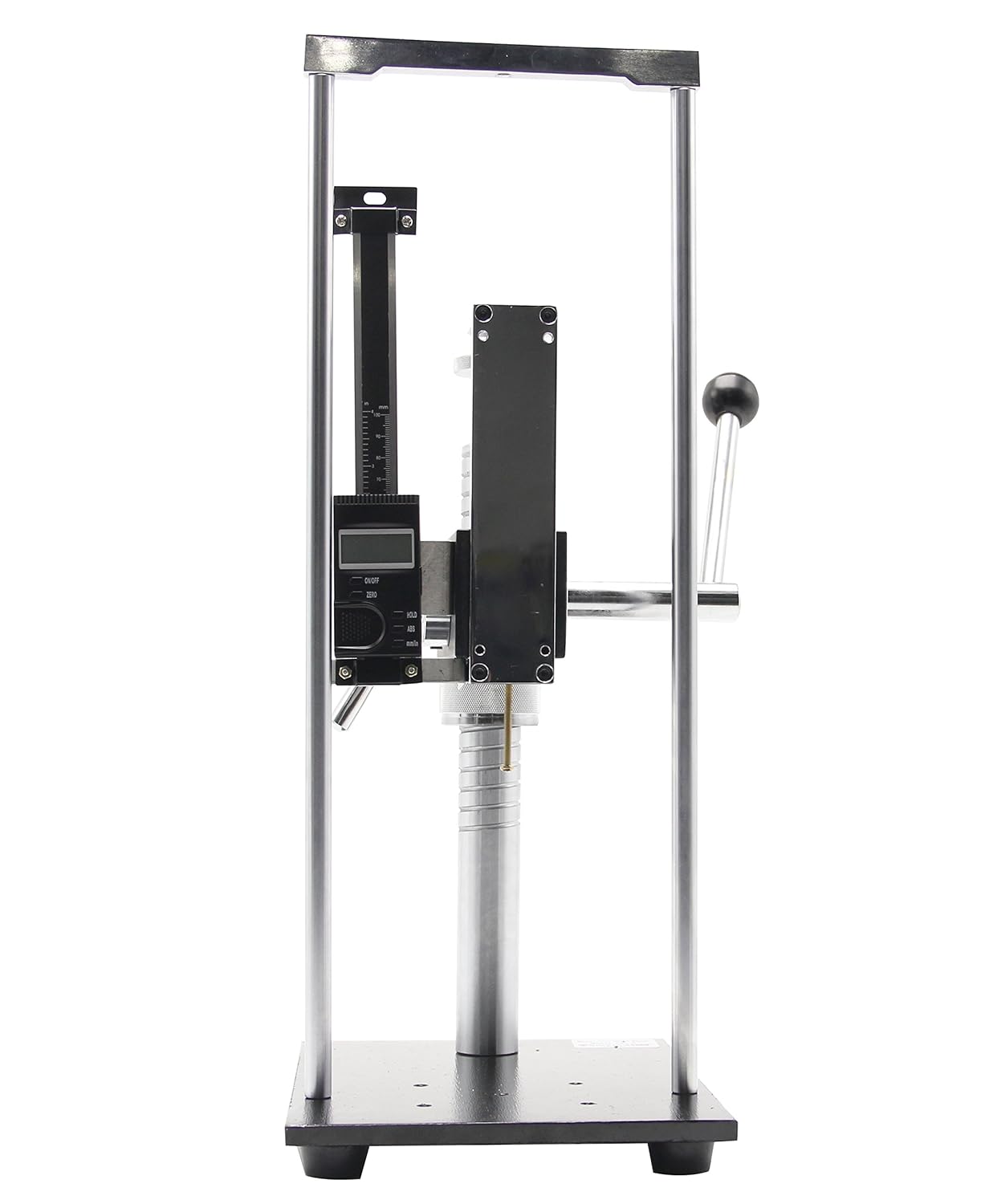 CGOLDENWALL Nuevo soporte de prueba manual de prensa manual para Anlog&Digital Force Push Pull Gauge Test Stand 500N110.2 lbs Carrera 3.543 in,