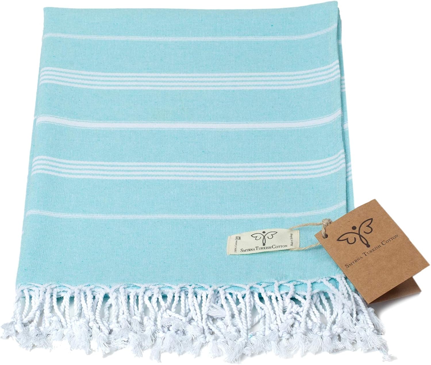 SMYRNA TURKISH COTTON – Juego de 2 toallas de mano turcas originales de la serie clásica, 100% algodón, 16 x 40 pulgadas, toalla decorativa de baño