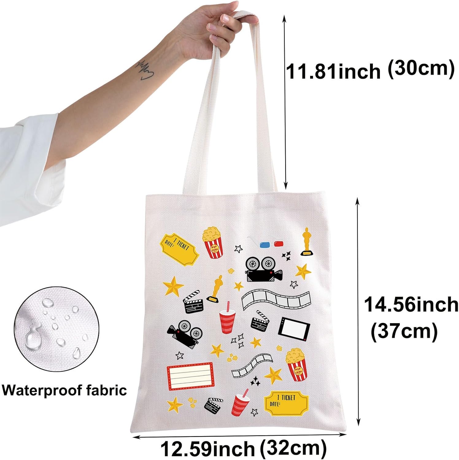 BWWKTOP Bolso de mano para amantes de la película del cine, regalos de los fanáticos del cine, bolso de hombro de noche de cine