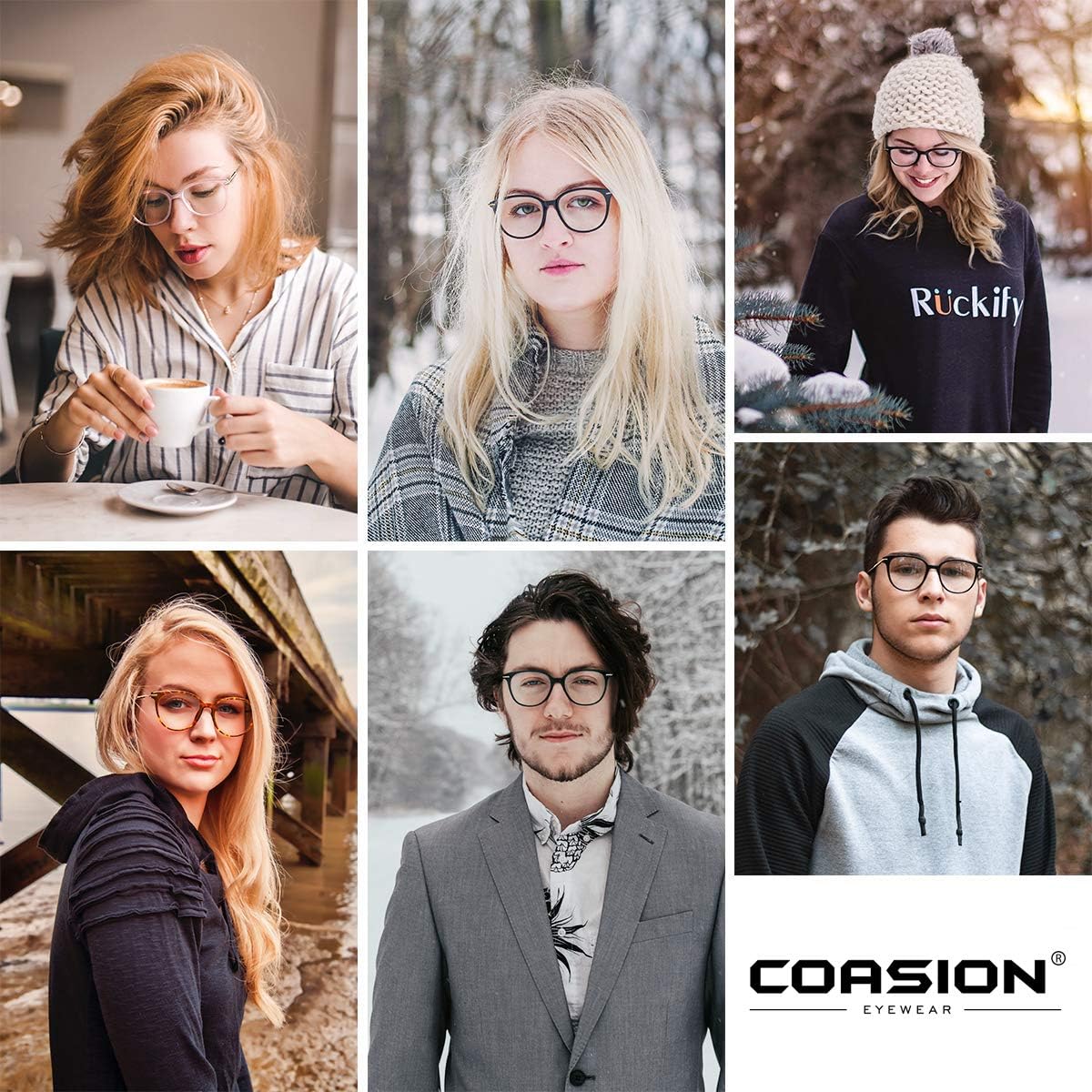 COASION Lentes de bloqueo de luz azul para mujer, estilo vintage, redondas, antirrayos azules, lentes para juegos de computadora