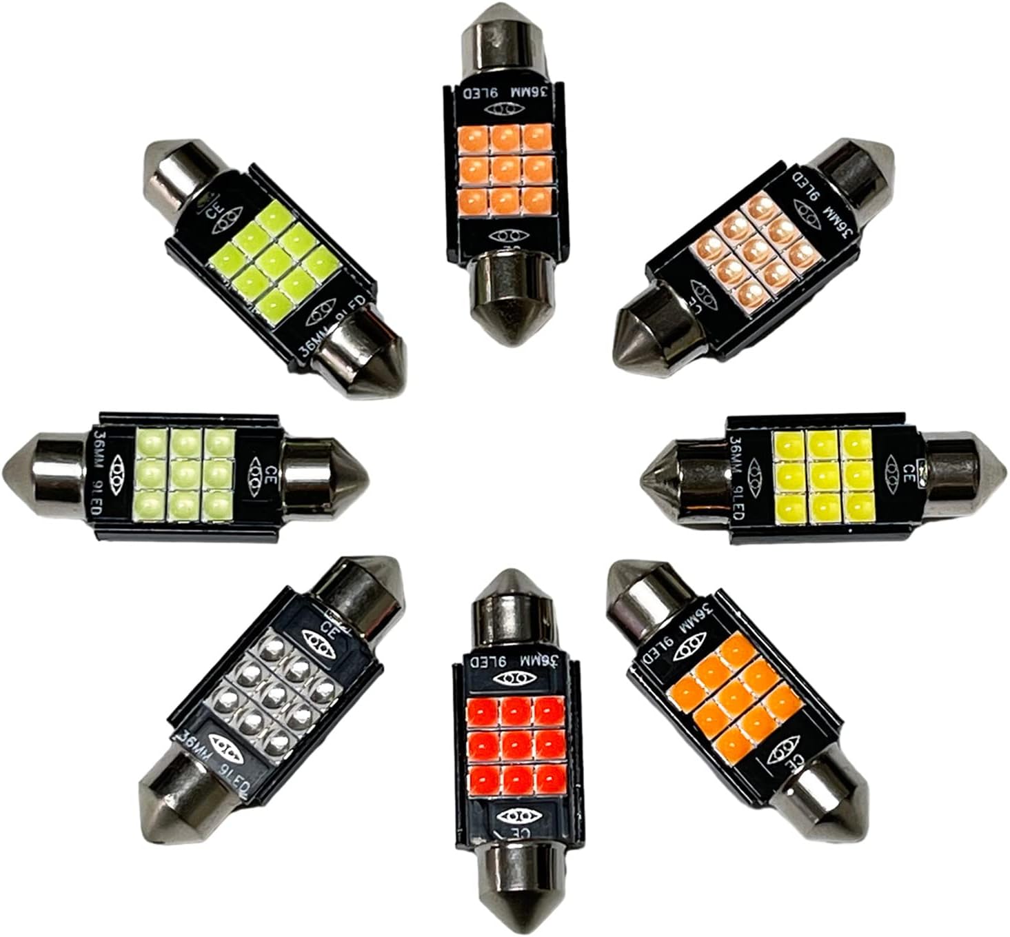 SOCAL-LED – Bombilla LED de 0.157 x 1.220 in de Canbus Super Bright 3030 Chipset para interior de coche, luz de cúpula DE3175, luz de mapa, morado