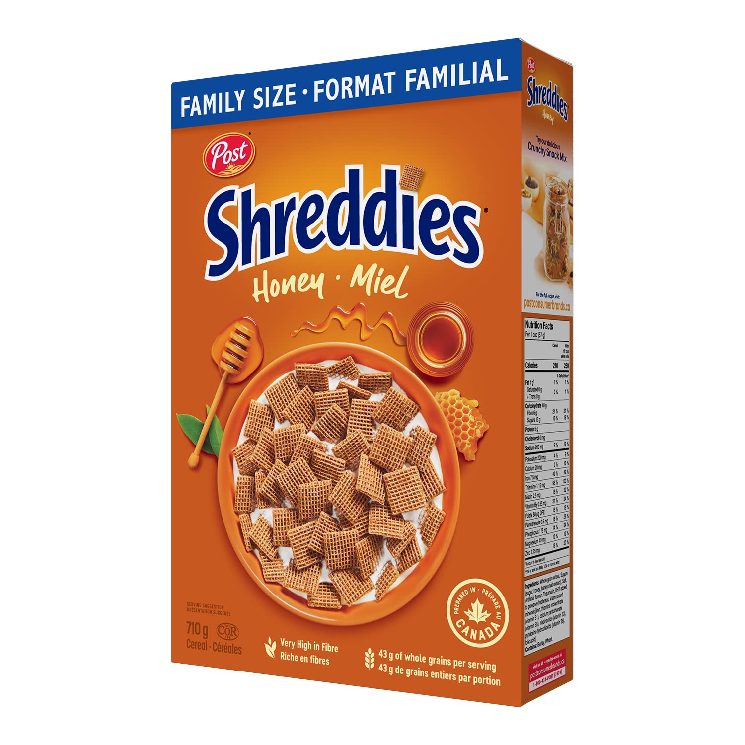 SHREDDIES DE MIEL TAMAÑO FAMILIAR 710GR Importado de Canadá