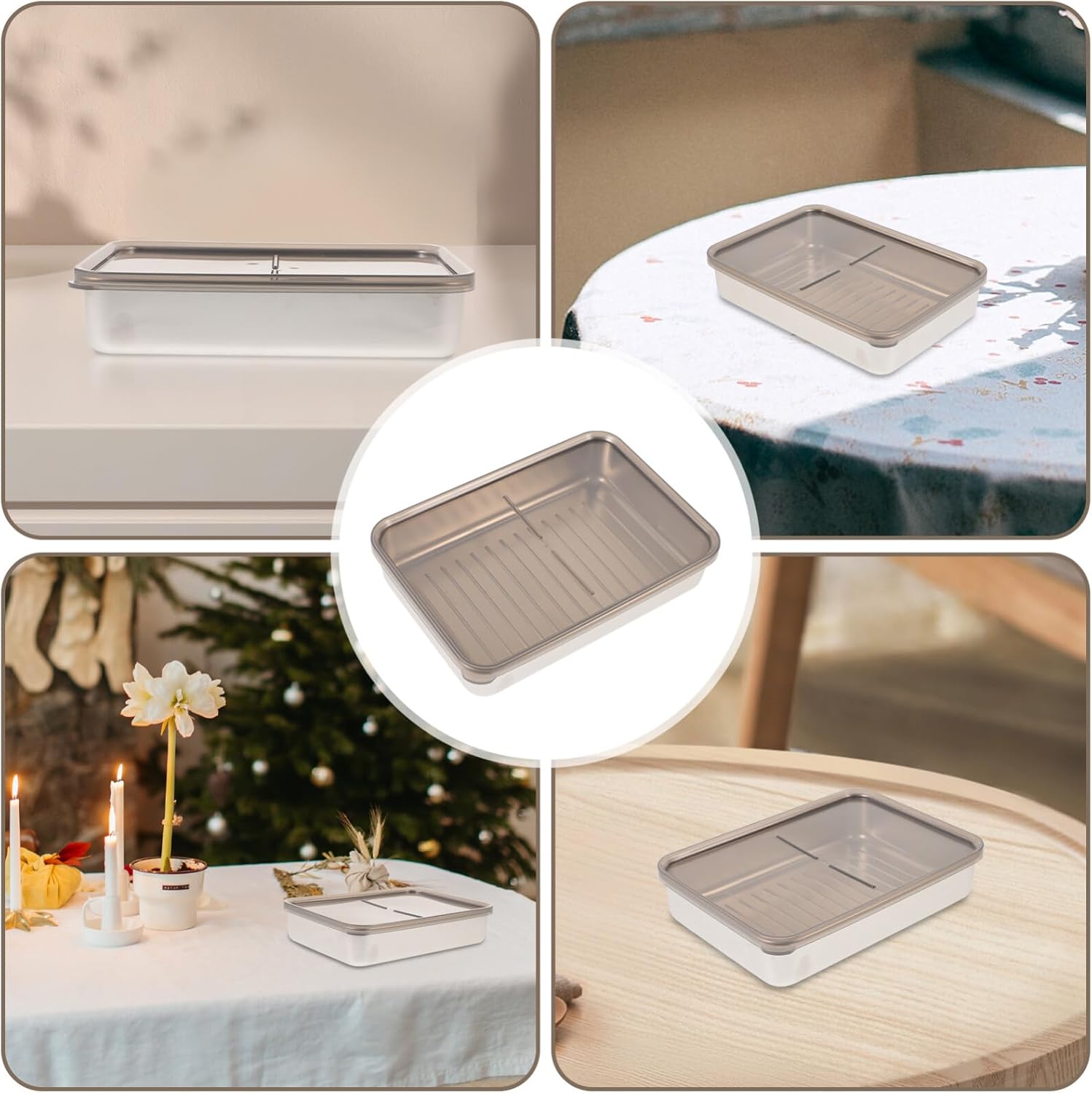 Kichvoe Contenedor de frutas para refrigerador, contenedor de alimentos frescos, contenedor de almacenamiento, contenedor de almuerzo, cajas de