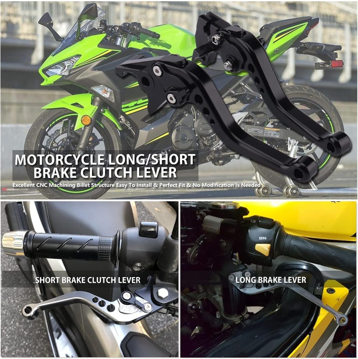 Motorcycle Clutch Lever for Yamaha MT-03 MT03 2005-2014 Motorcycle Accessories LongShort Handles Brake Clutch Levers (Color  RED)