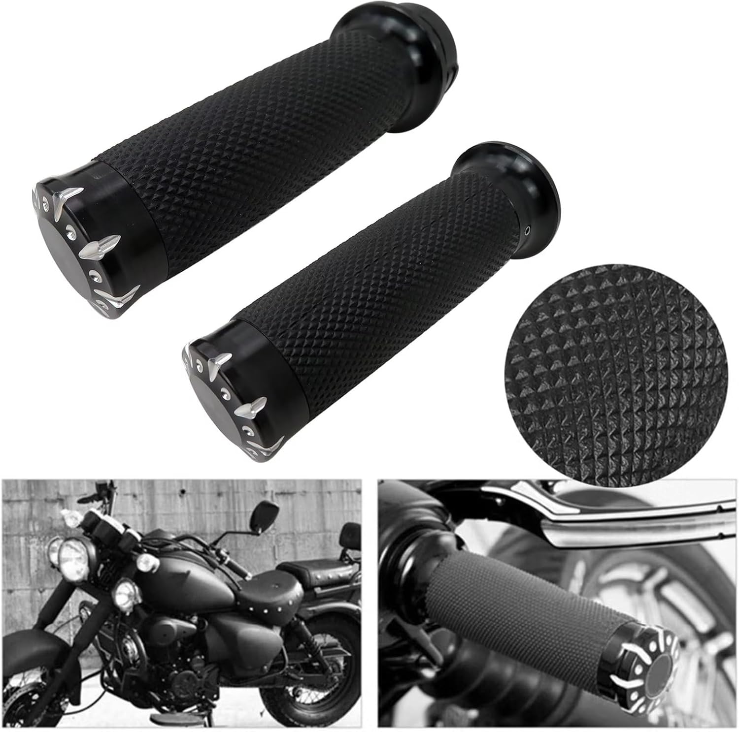 1 par de empuñaduras de motocicleta de 1 pulgada para Suzuki Intruder 1400 VS1400GLP 1998-2004