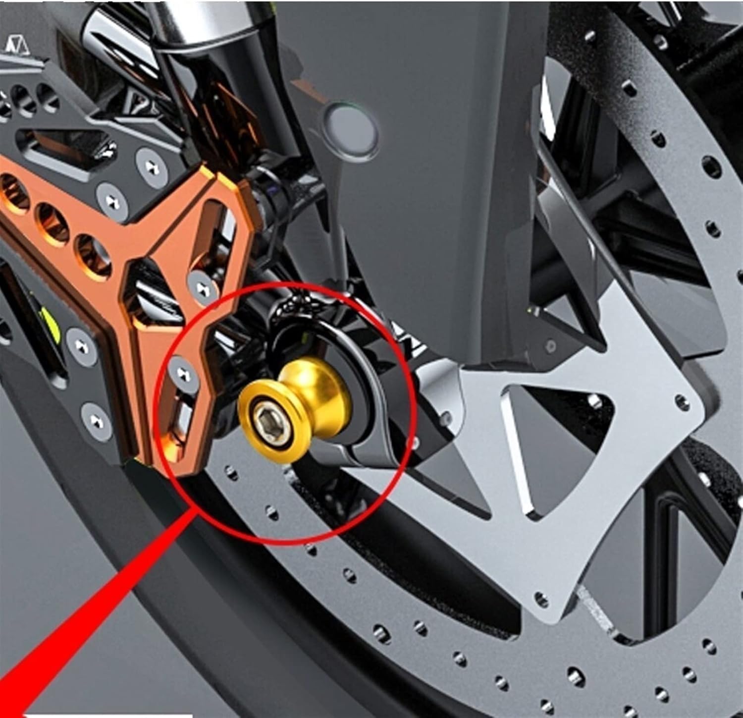 TCHAU Basculante para Yamaha FZ600 FZ 600 1986-1989 Motocicleta CNC Accesorios de aluminio Carretes de basculante Slider Brazo oscilante Tornillos