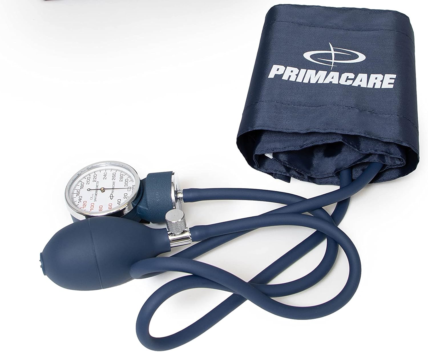 Primacare DS-9181-BL Esfigmomanómetro aneroide profesional y estetoscopio Sprague Rappaport, kit manual de presión arterial con brazalete y estuche