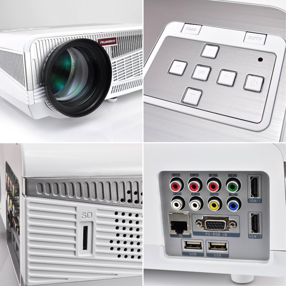 Pyle Full HD 1080p Hi-Res Mini Proyector de Cine de Video Inteligente Portátil de Cine en Casa – Computadora Android de doble núcleo integrado,