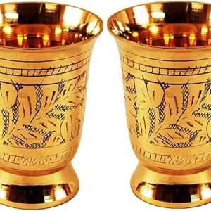 BONA FIDE Copa de latón puro, copa de julepe de latón, copa de latón puro de alta calidad, copas de champán de copas, juego de 2 vasos de diseño en BONA FIDE Copa de latón puro, copa de julepe de latón, copa de latón puro de alta calidad, copas de champán de copas, juego de 2 vasos de diseño en