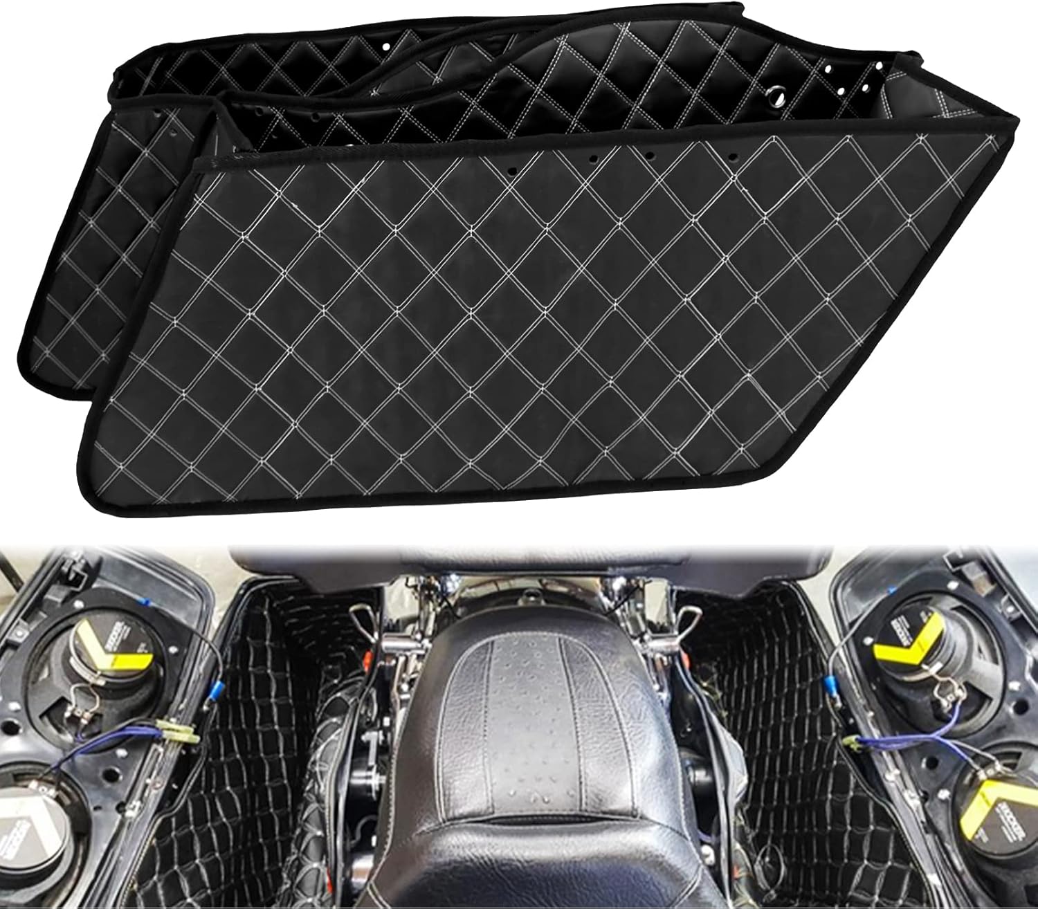 HDBUBALUS Insertos de alforja compatibles con Harley Extended Bag Touring Electra Street Glide Road King 1993-2013 (rosca blanca)