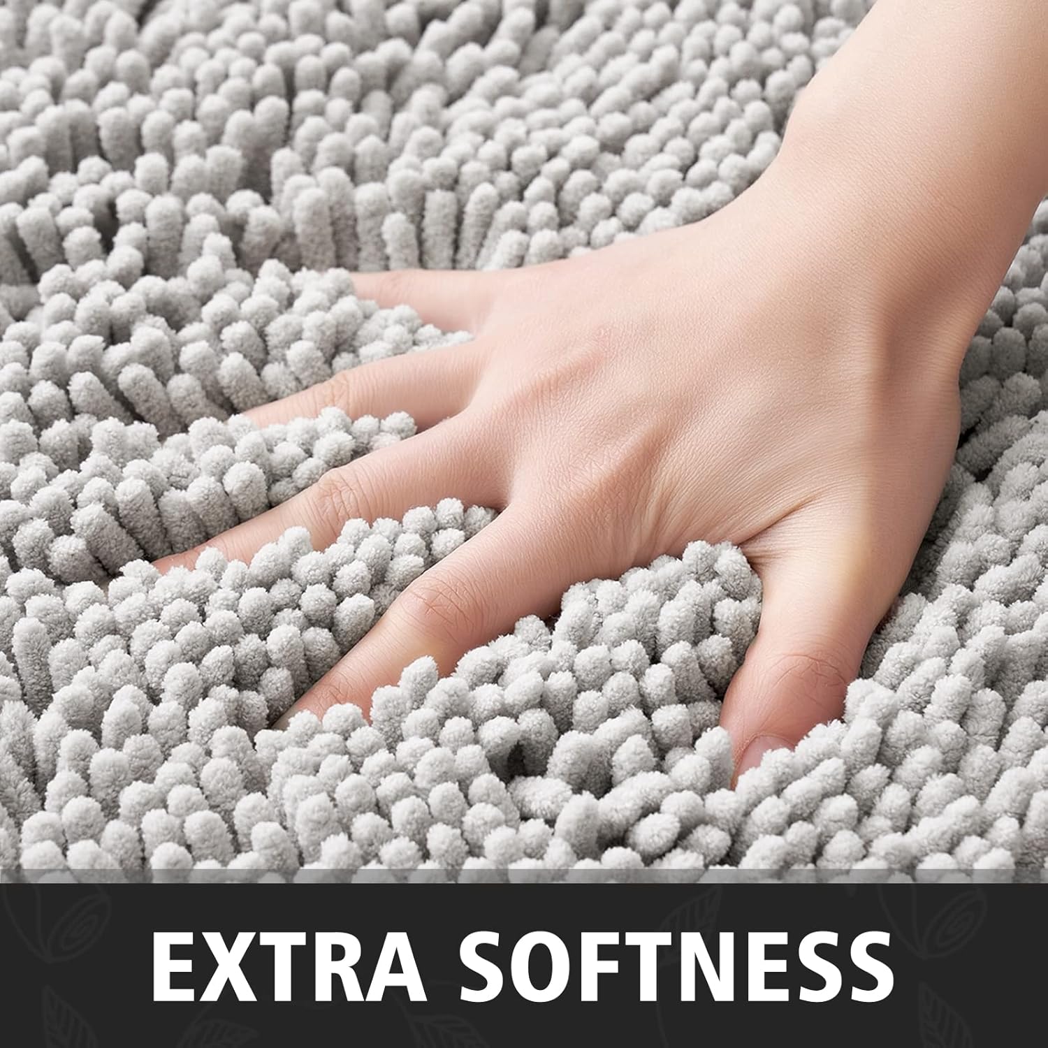 EMEMA Alfombras de baño de chenilla, antideslizantes, gruesas, suaves, absorbentes, para baño, suaves, acogedoras, duraderas, gruesas, de felpa para